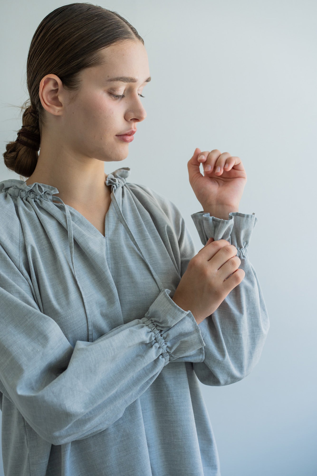 YARRA　ミニフリルスキッパーブラウス　YR-1613-212