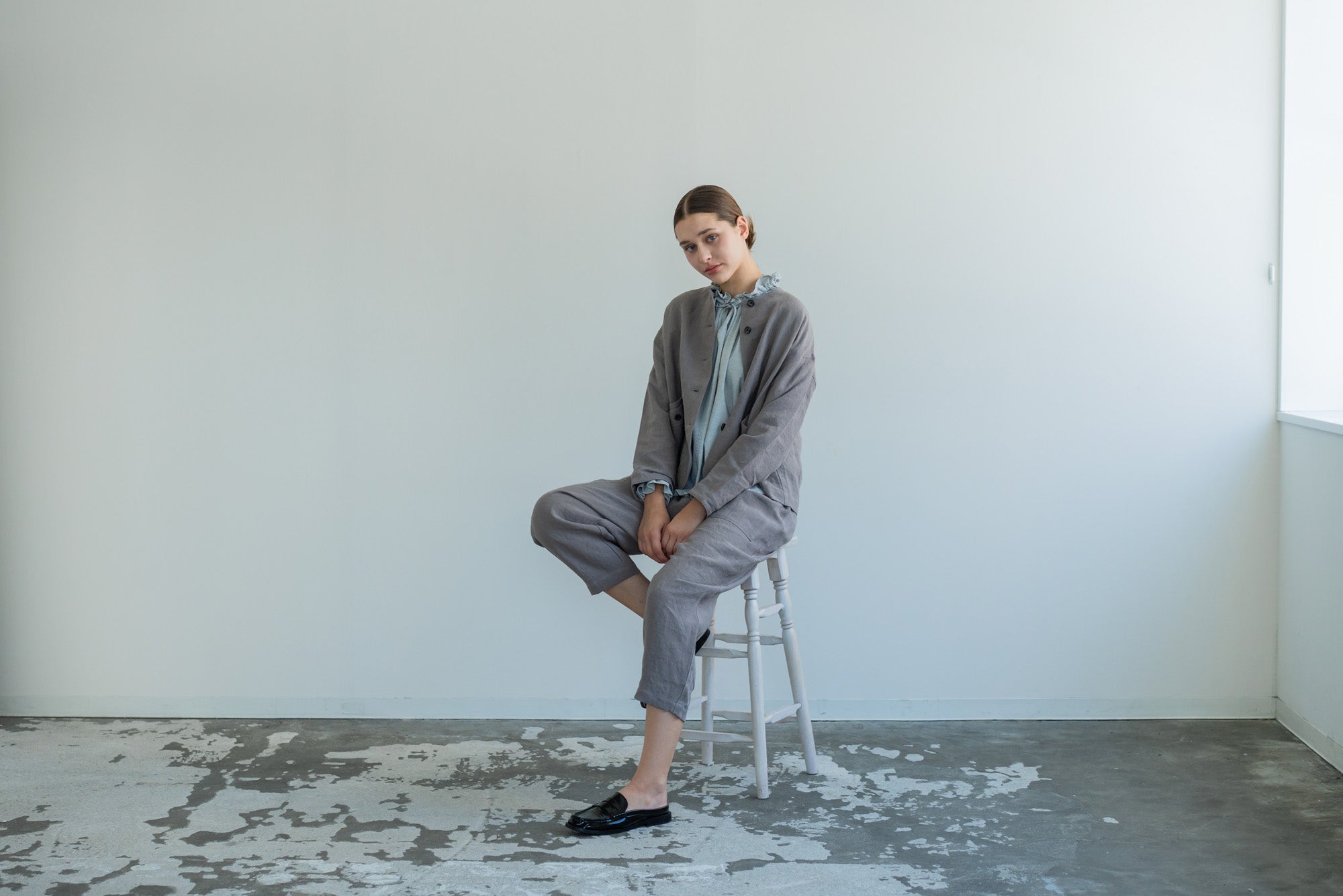 YARRA　ミニフリルスキッパーブラウス　YR-1613-212