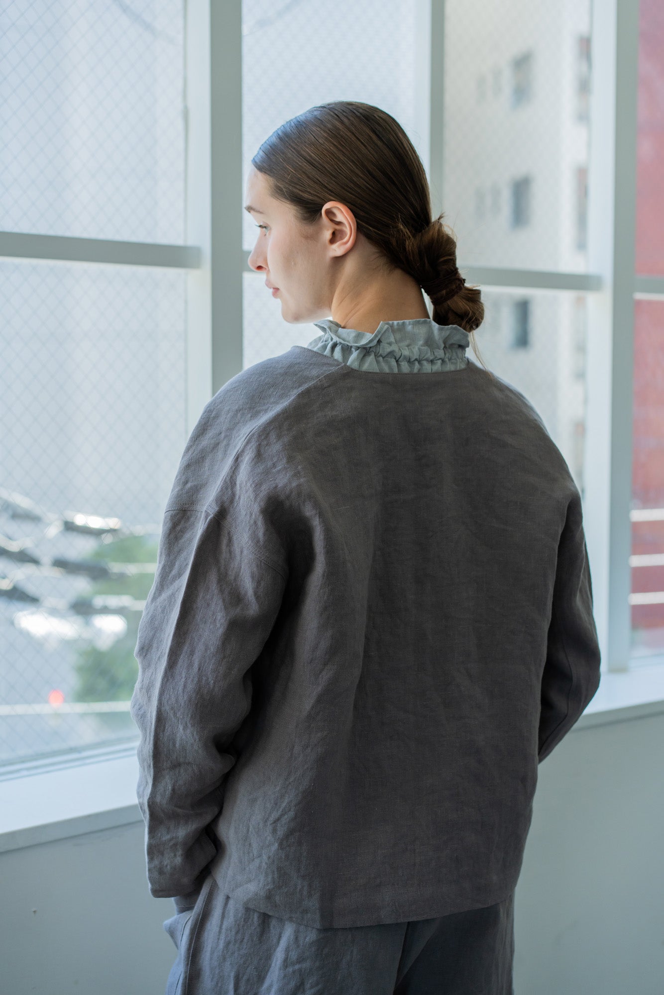 YARRA　リネンノーカラージャケット　YR-1617-228