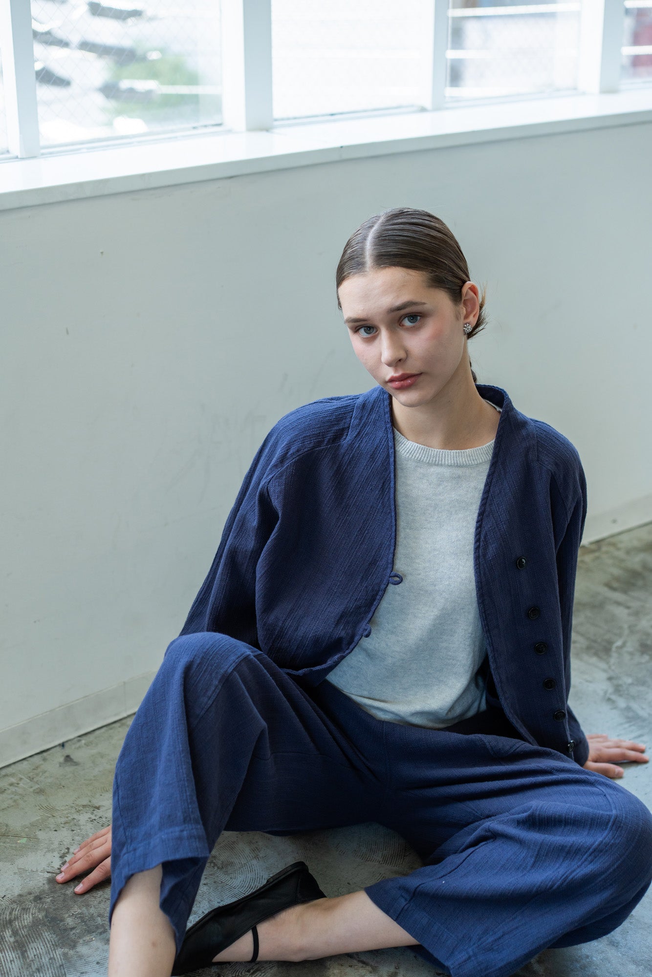 YARRA　コットンカシミヤニットプルオーバー　YR-1612-205