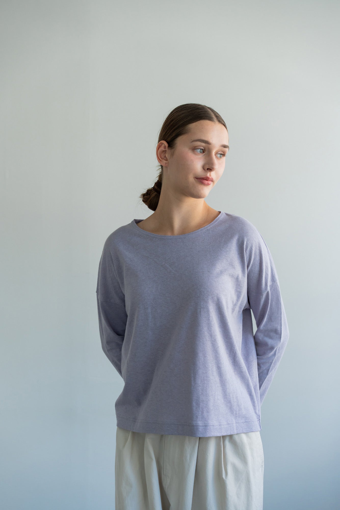 YARRA　ベルギーリネン長袖TEE　YR-1611-236