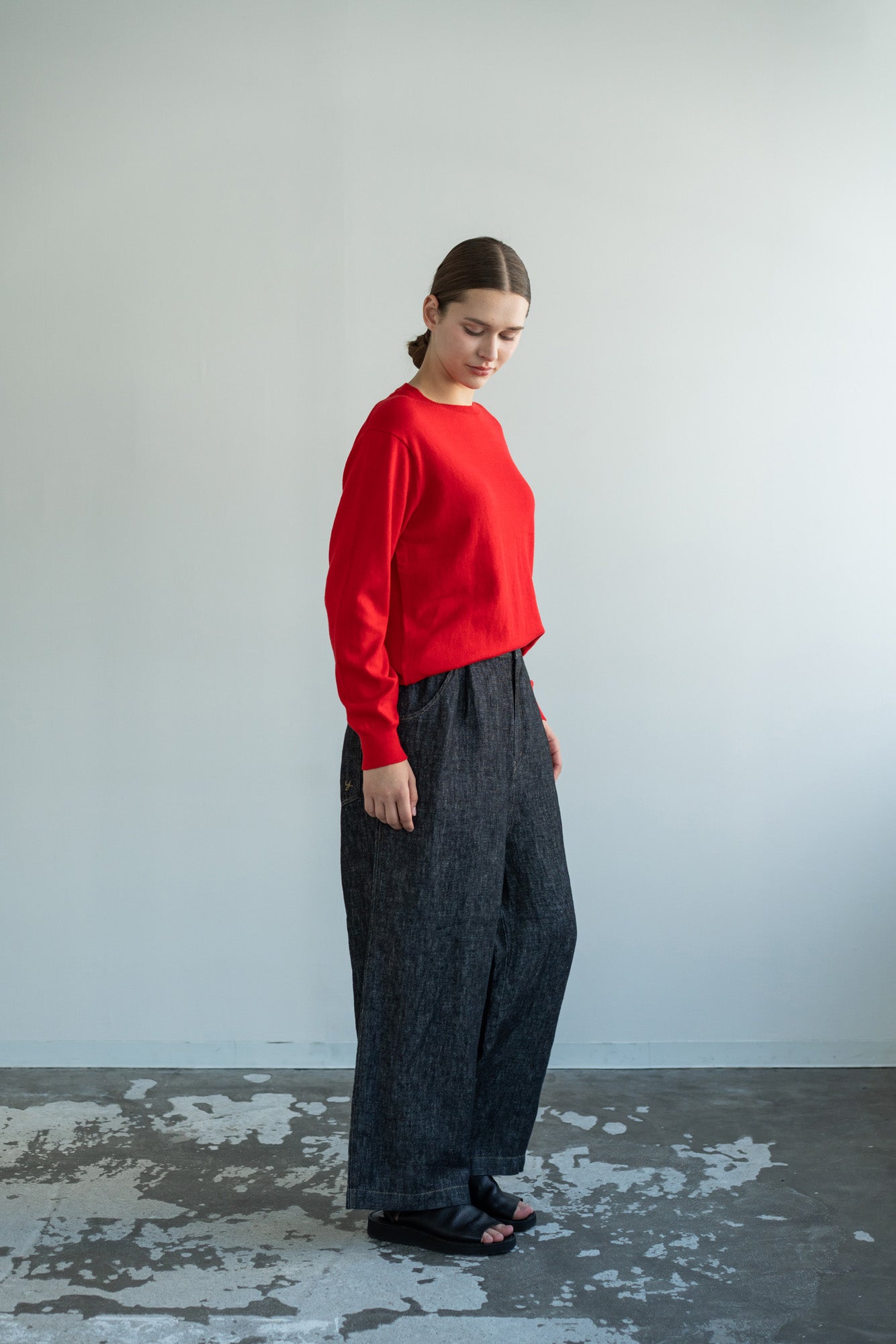 YARRA　ポイントステッチリネンデニム　YR-1615-216