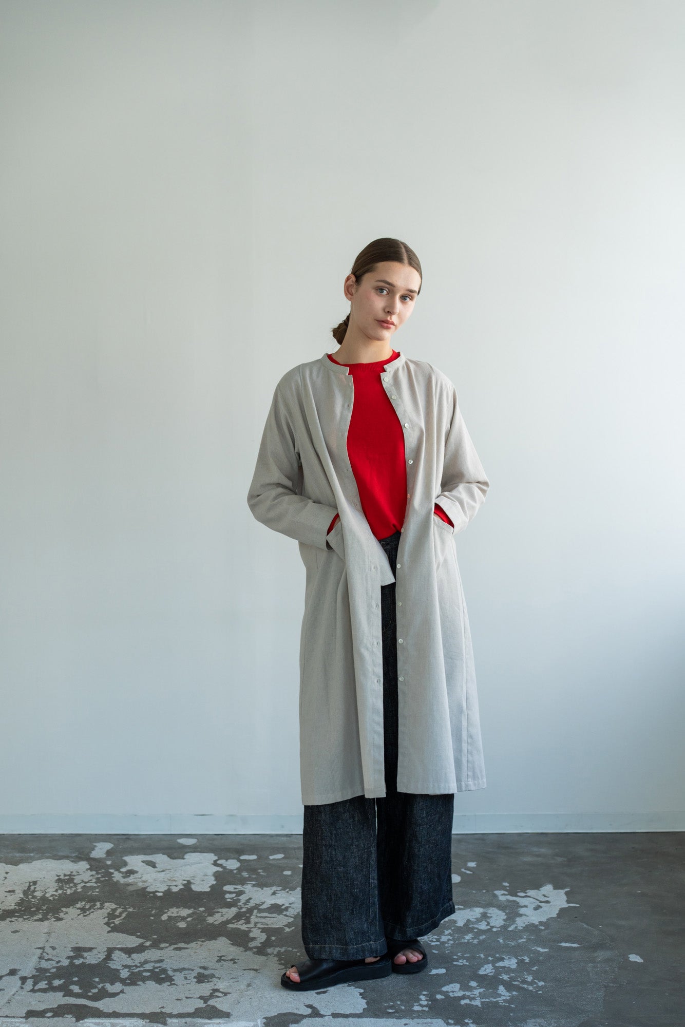 YARRA　ポイントステッチリネンデニム　YR-1615-216