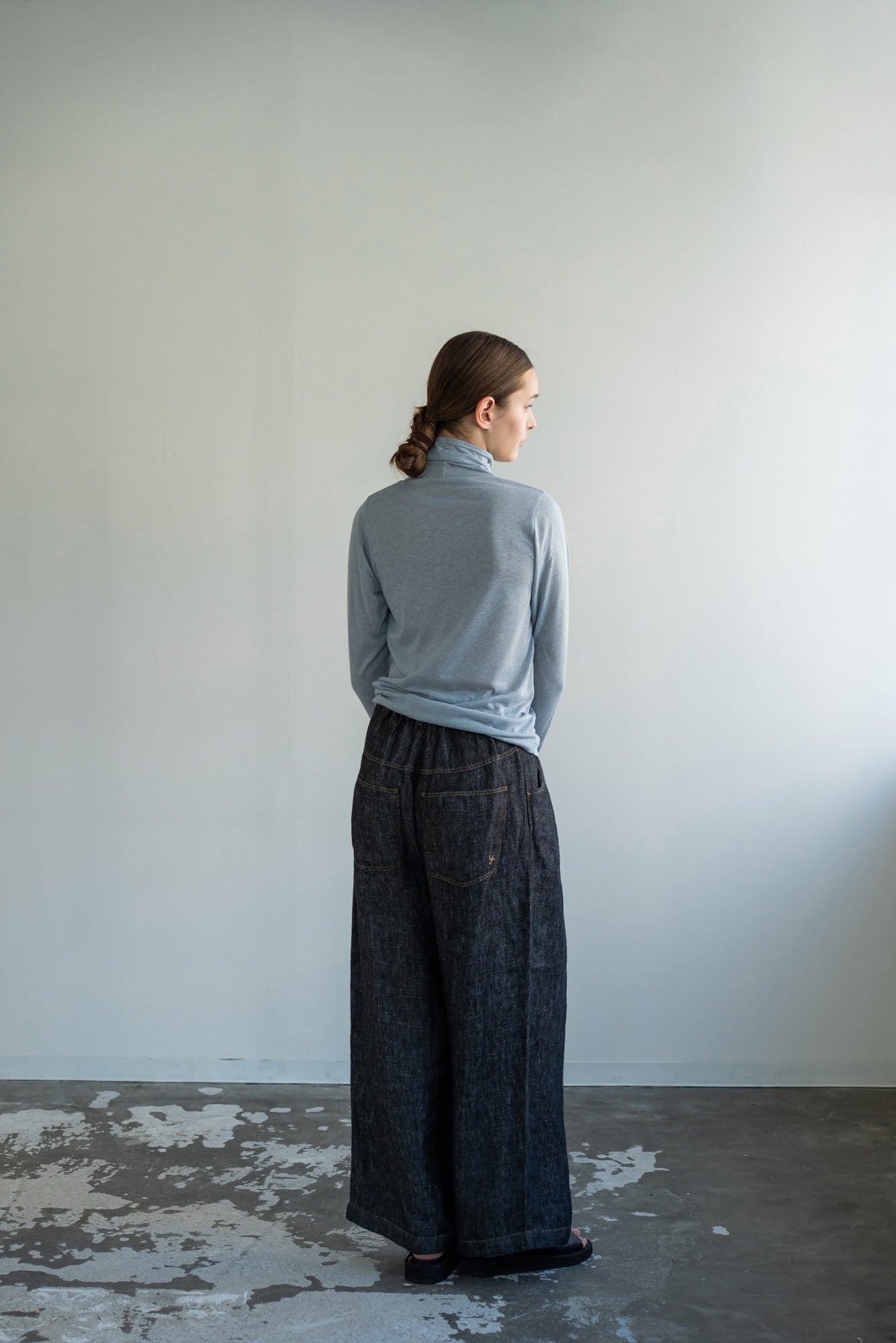 YARRA　ポイントステッチリネンデニム　YR-1615-216