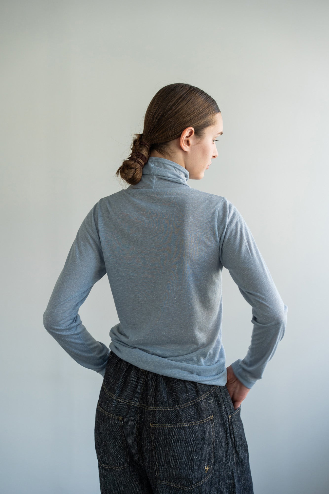 YARRA　リネンブレンドタートルプルオーバー　YR-1611-204