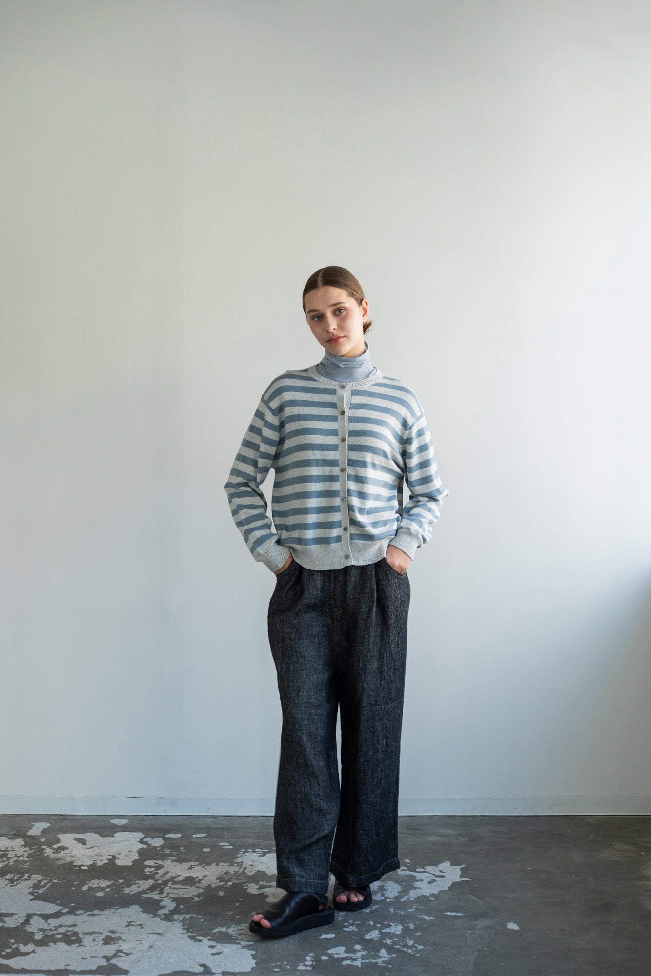 YARRA　ポイントステッチリネンデニム　YR-1615-216