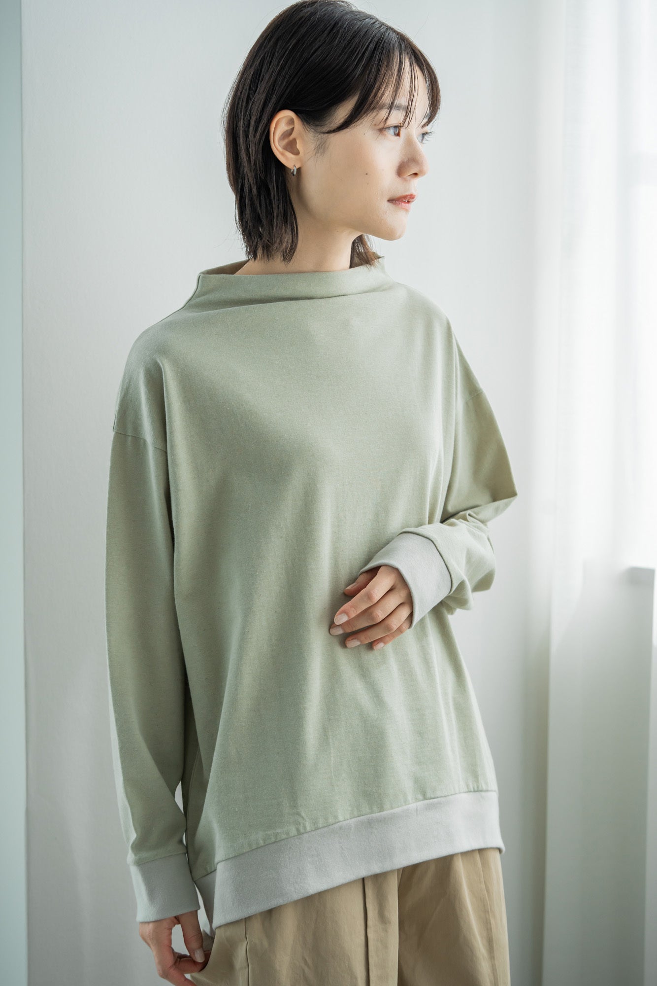 YARRA　ハイネックワイドプルオーバー　YR-1411-216