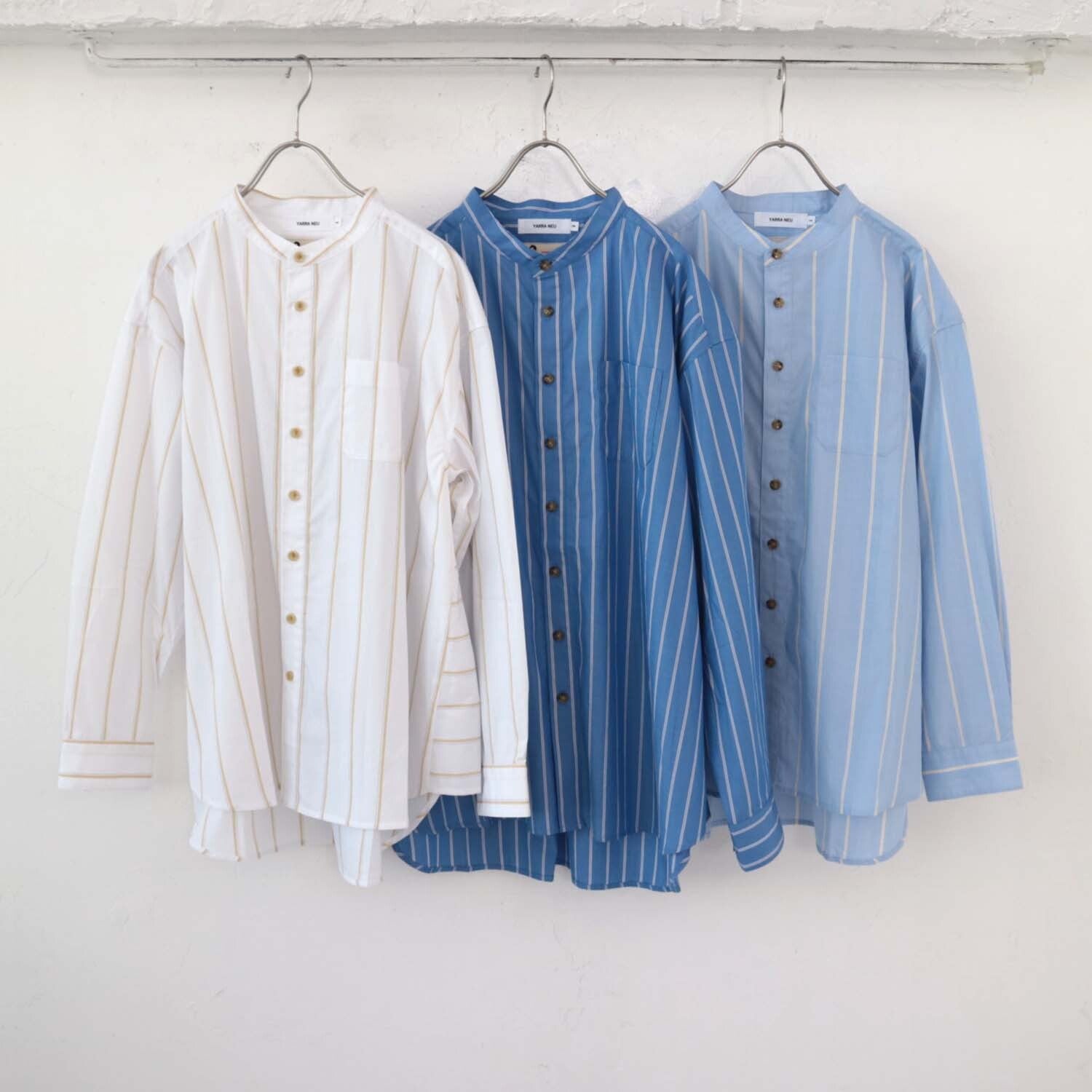 YARRA NEU　SIDGRASストライプシャツ　NU-5413-410