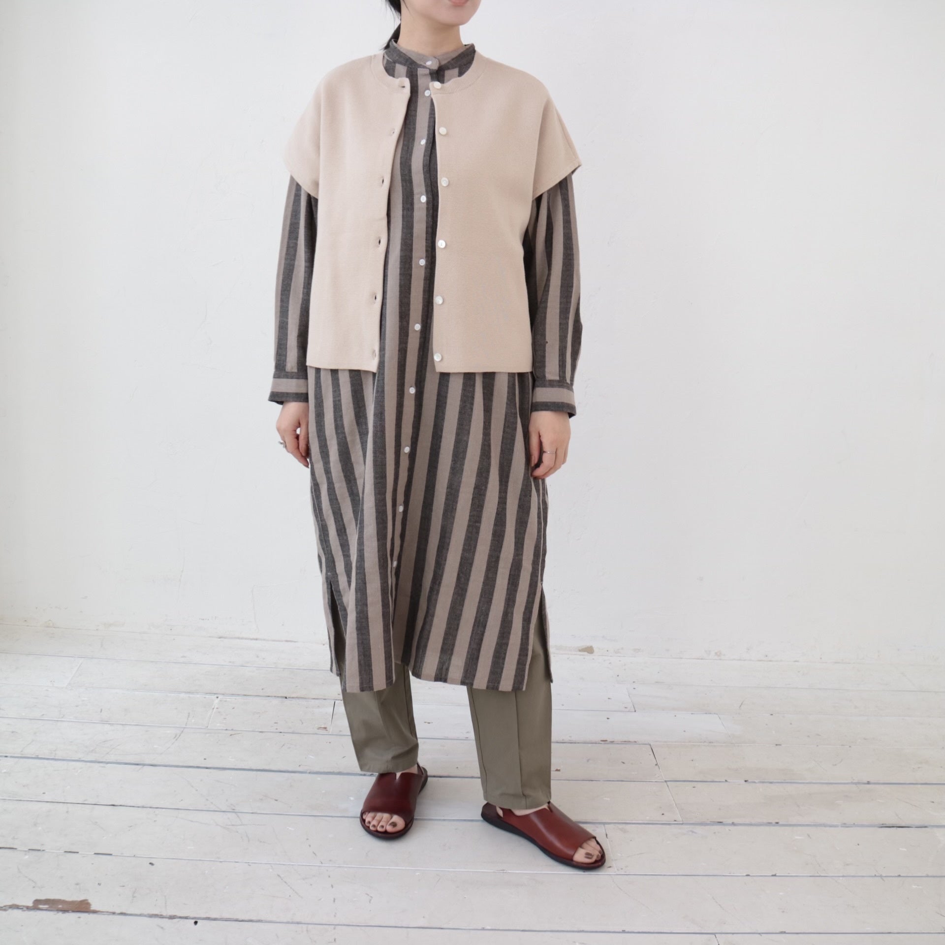 YARRA　ストライプワンピース　YR-1414-215