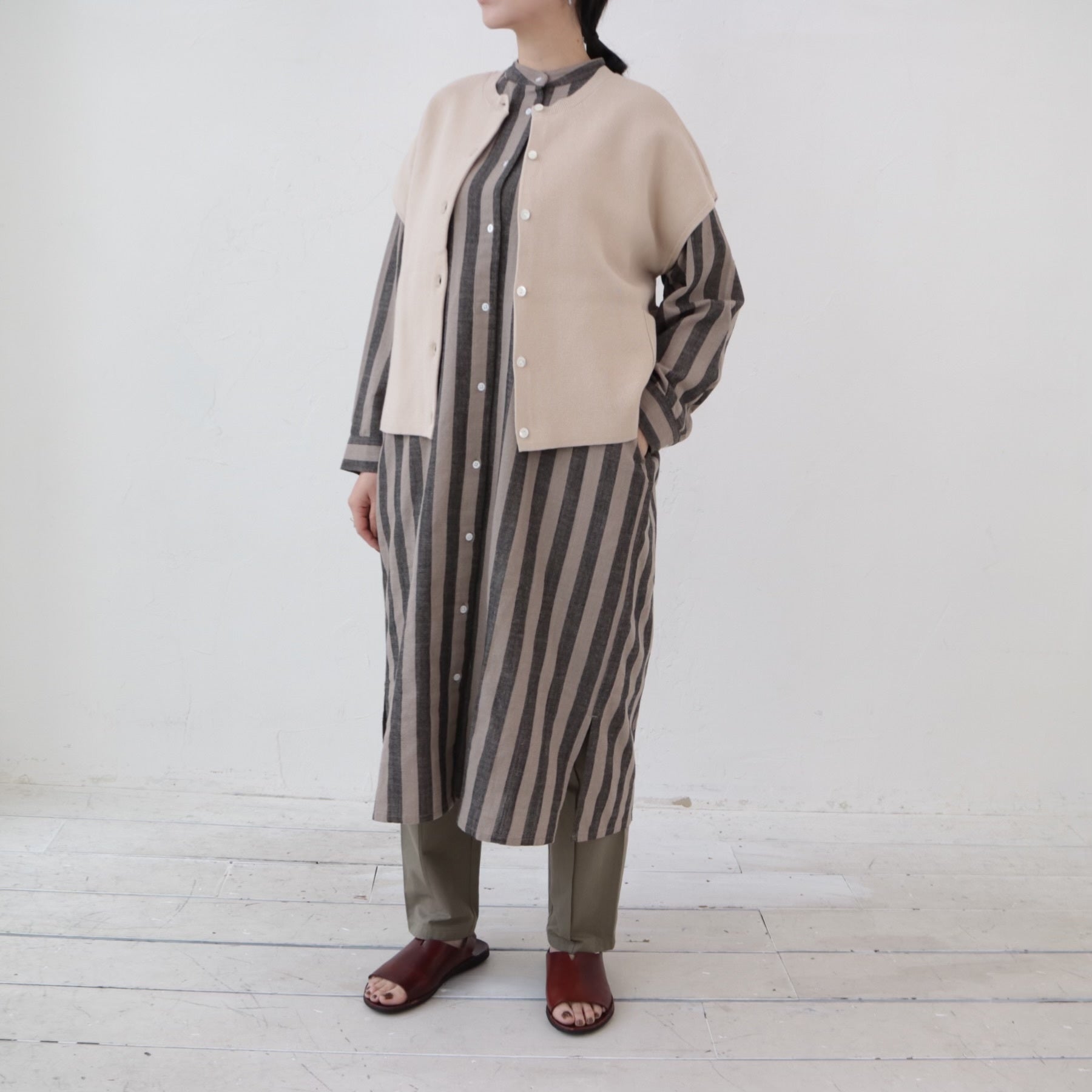 YARRA　ストライプワンピース　YR-1414-215