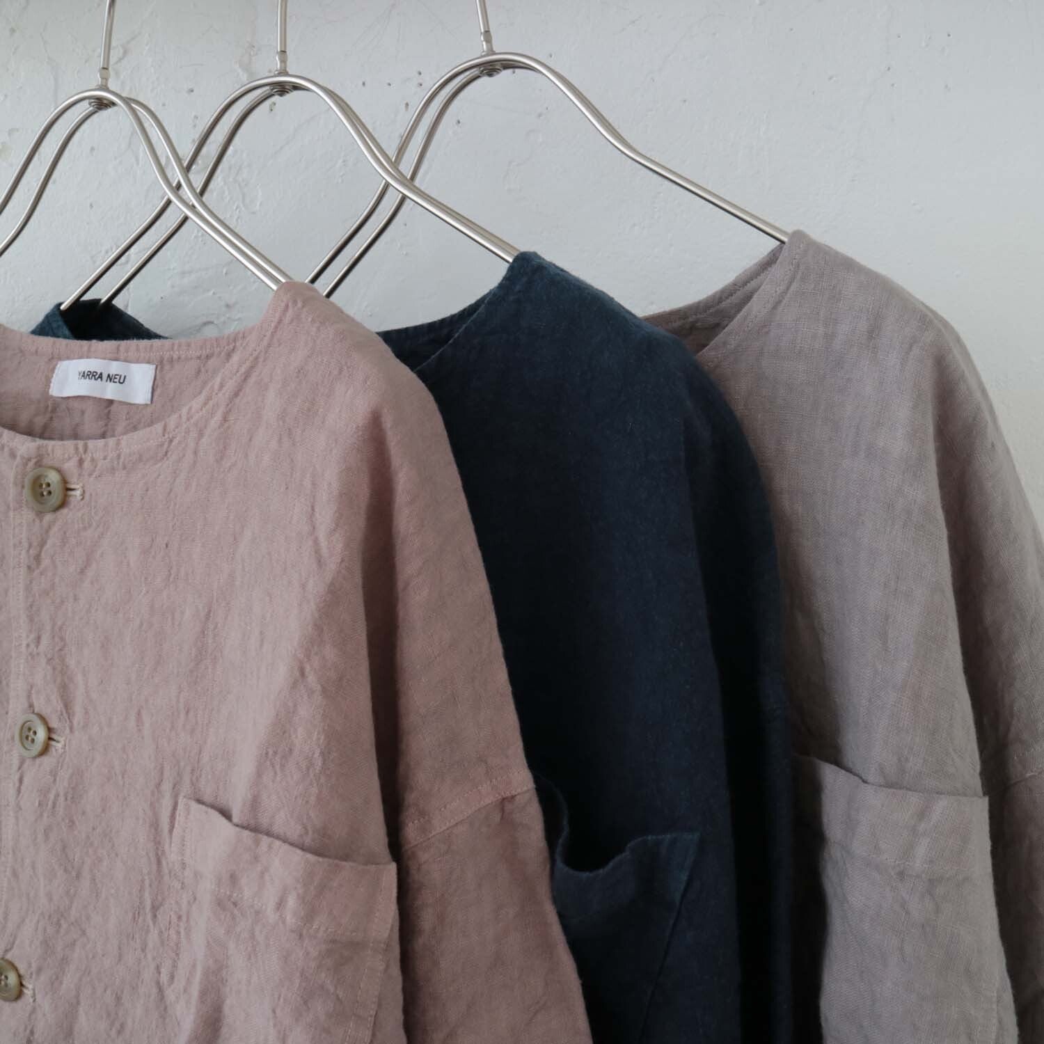 YARRA NEU　ノーカラーリネンジャケット　NU-5417-411