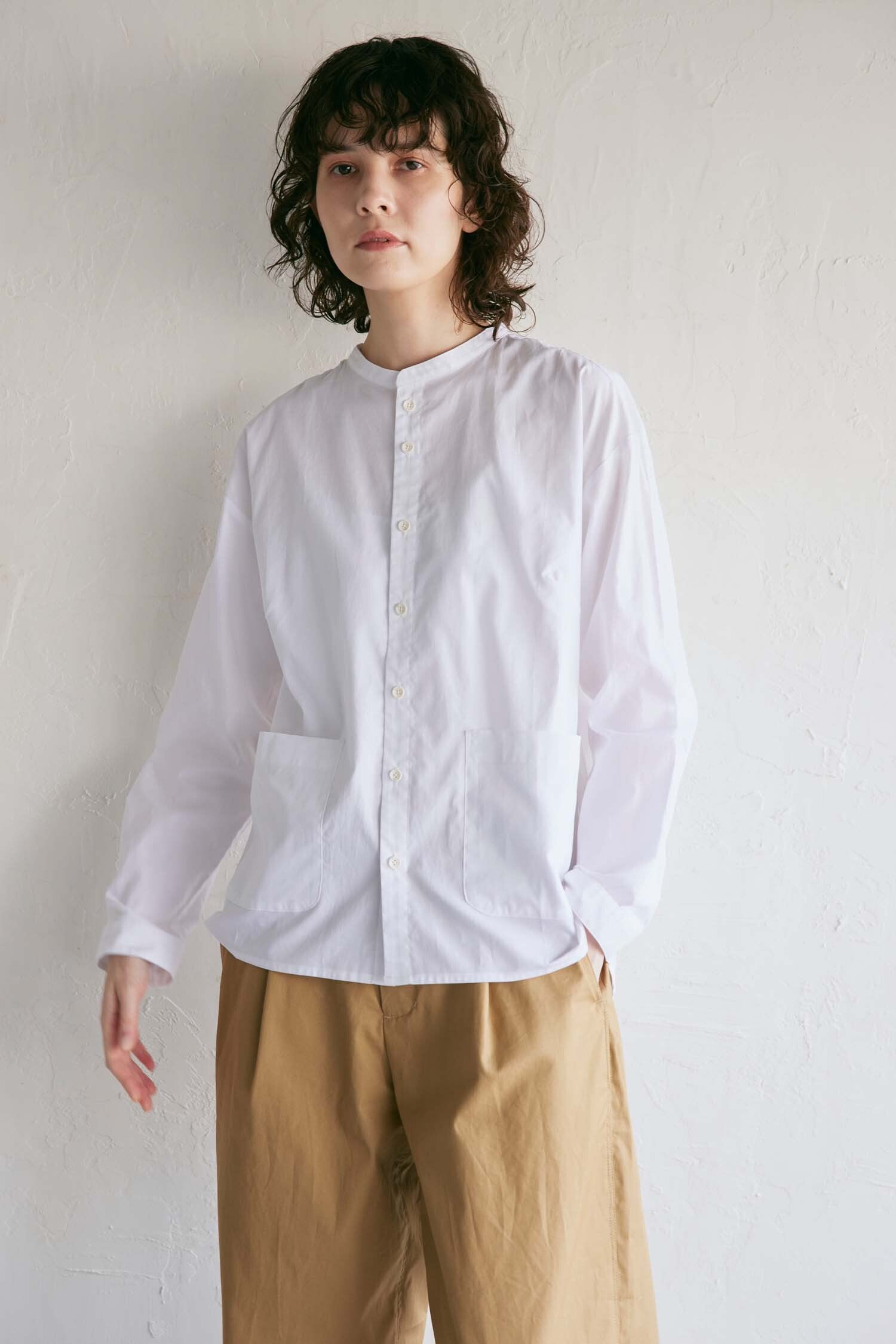 YARRA NEU　SIDOGRASスタンドカラーシャツ　NU-5413-409