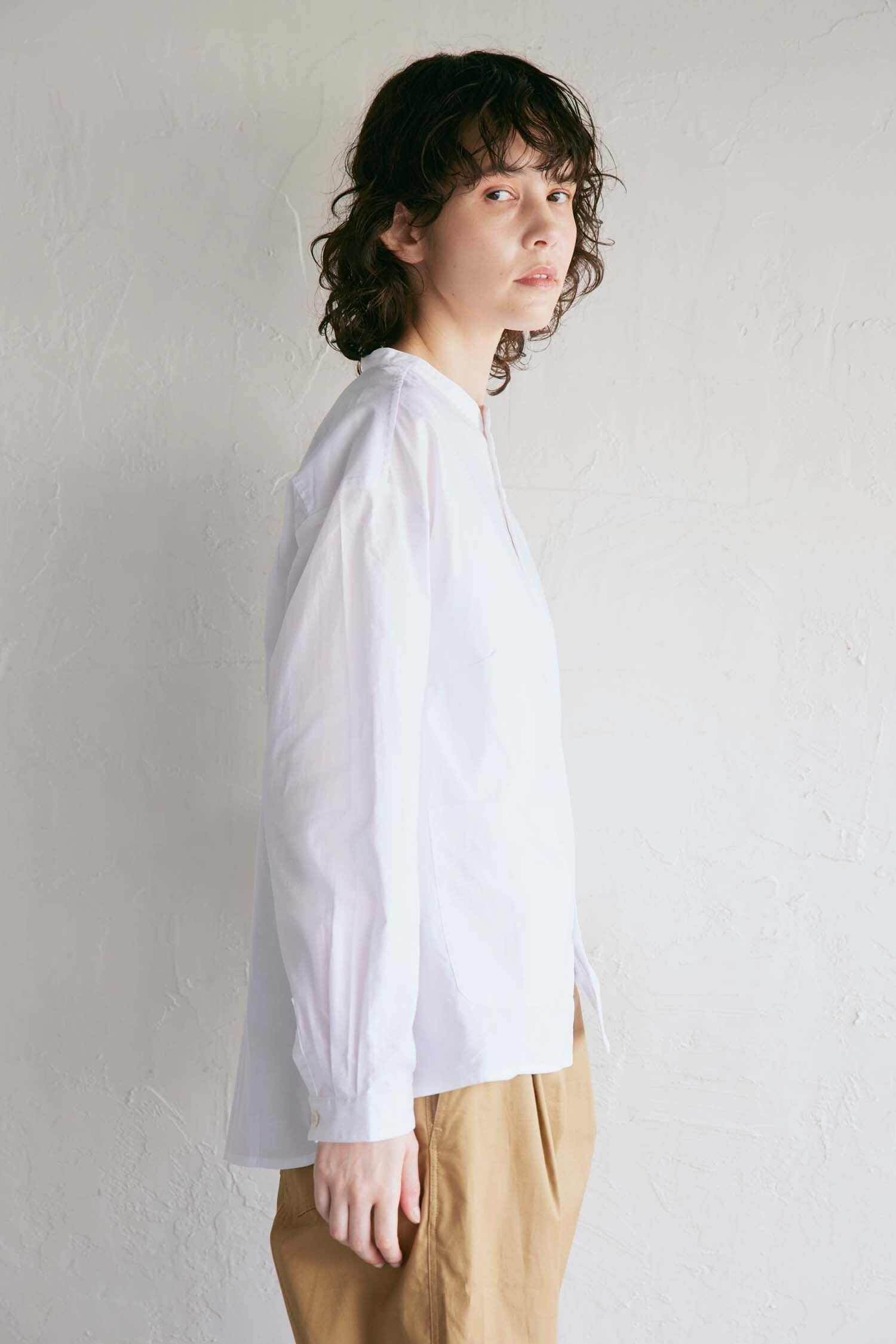 YARRA NEU　SIDOGRASスタンドカラーシャツ　NU-5413-409