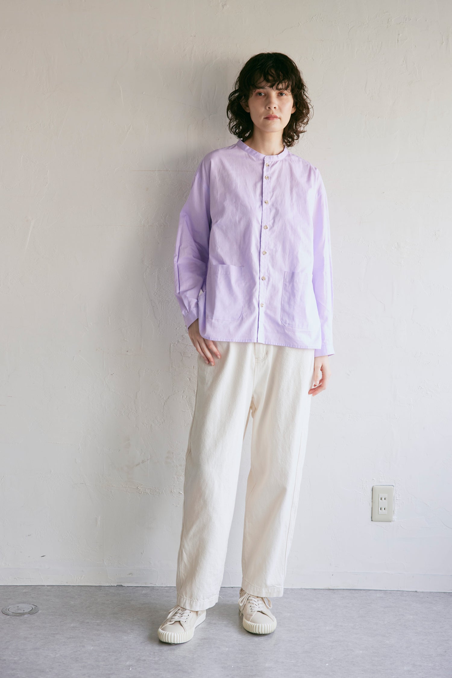 YARRA NEU　SIDOGRASスタンドカラーシャツ　NU-5413-409