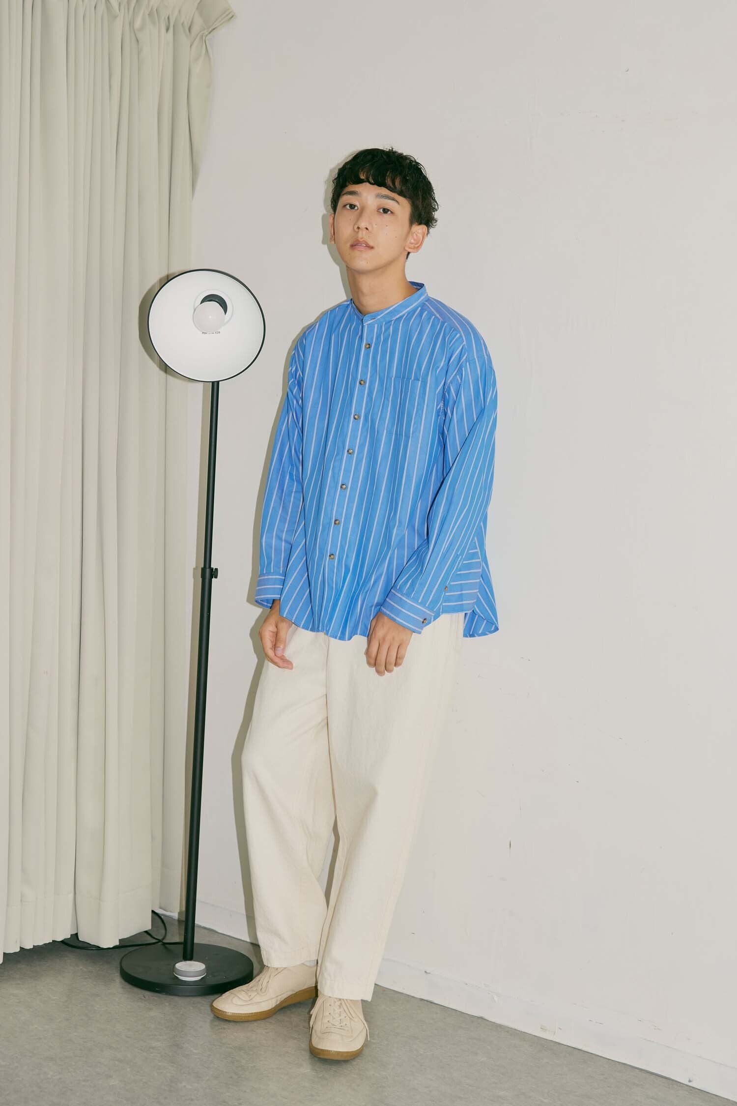 YARRA NEU　SIDGRASストライプシャツ　NU-5413-410