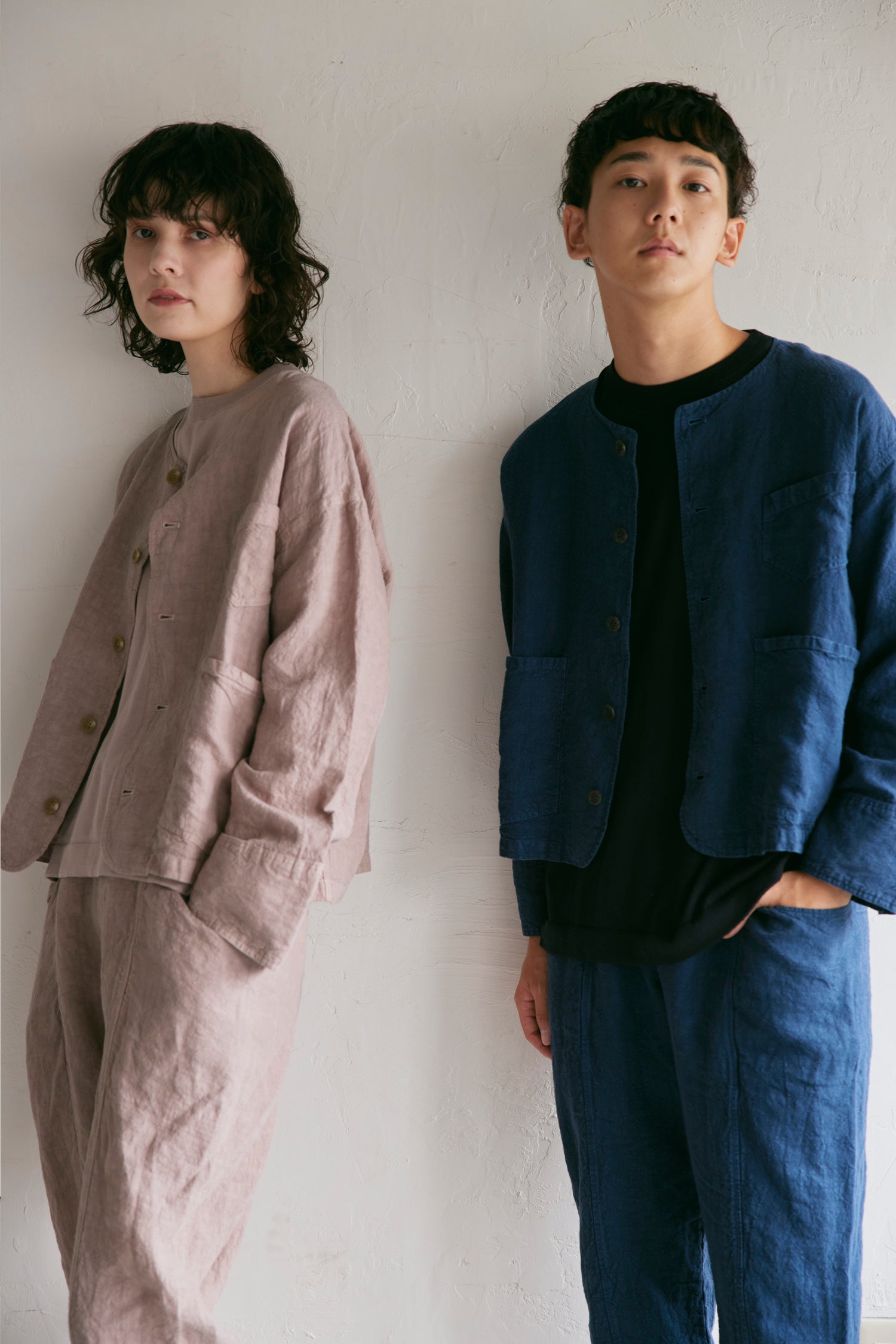 YARRA NEU　ノーカラーリネンジャケット　NU-5417-411