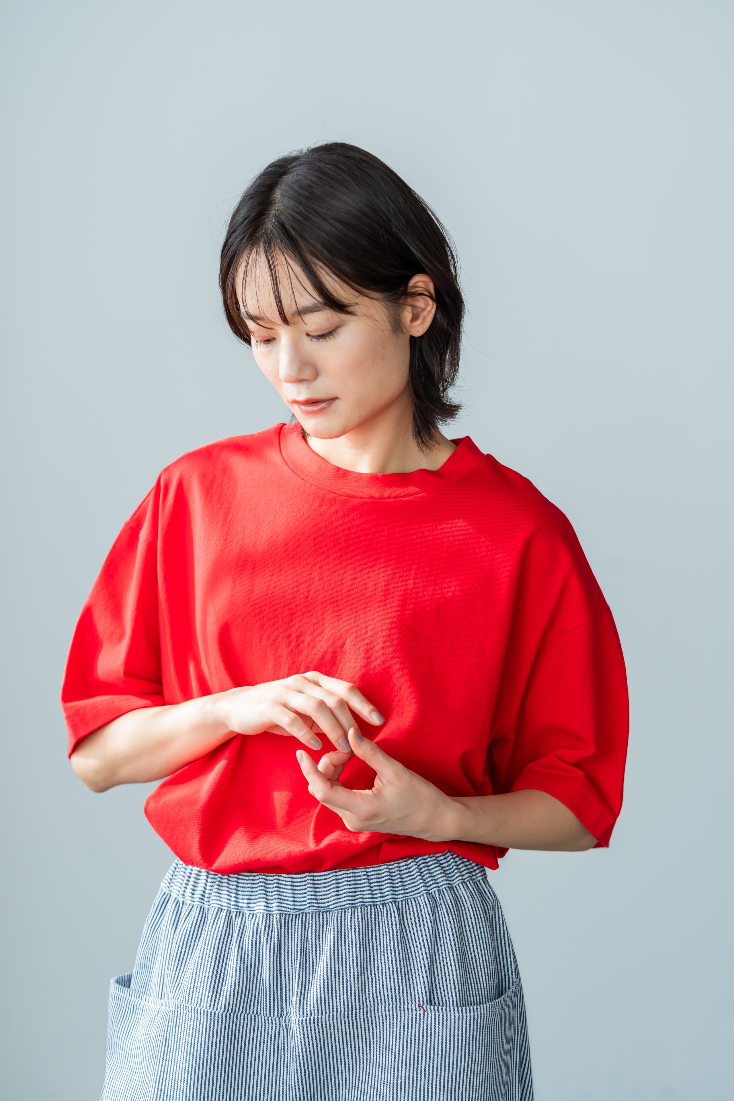 YARRA　ボックスシルエット半袖TEE　YR-1421-249