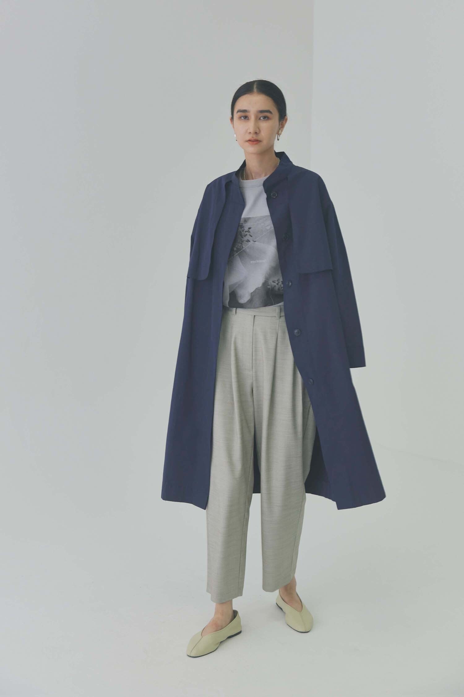 doux bleu　ガンフラップスタンドカラーコート　DB-2417-011