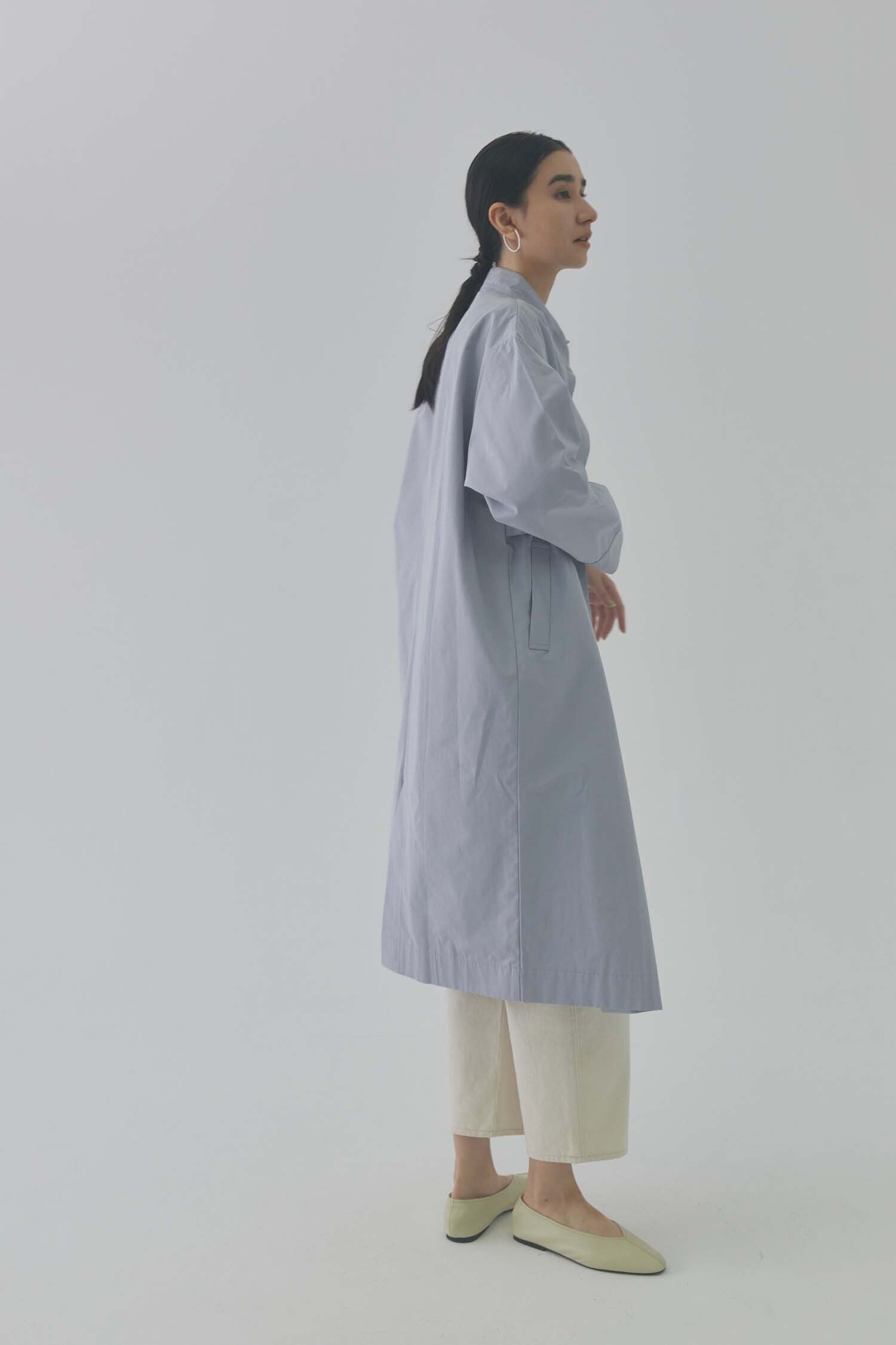 doux bleu　ガンフラップスタンドカラーコート　DB-2417-011