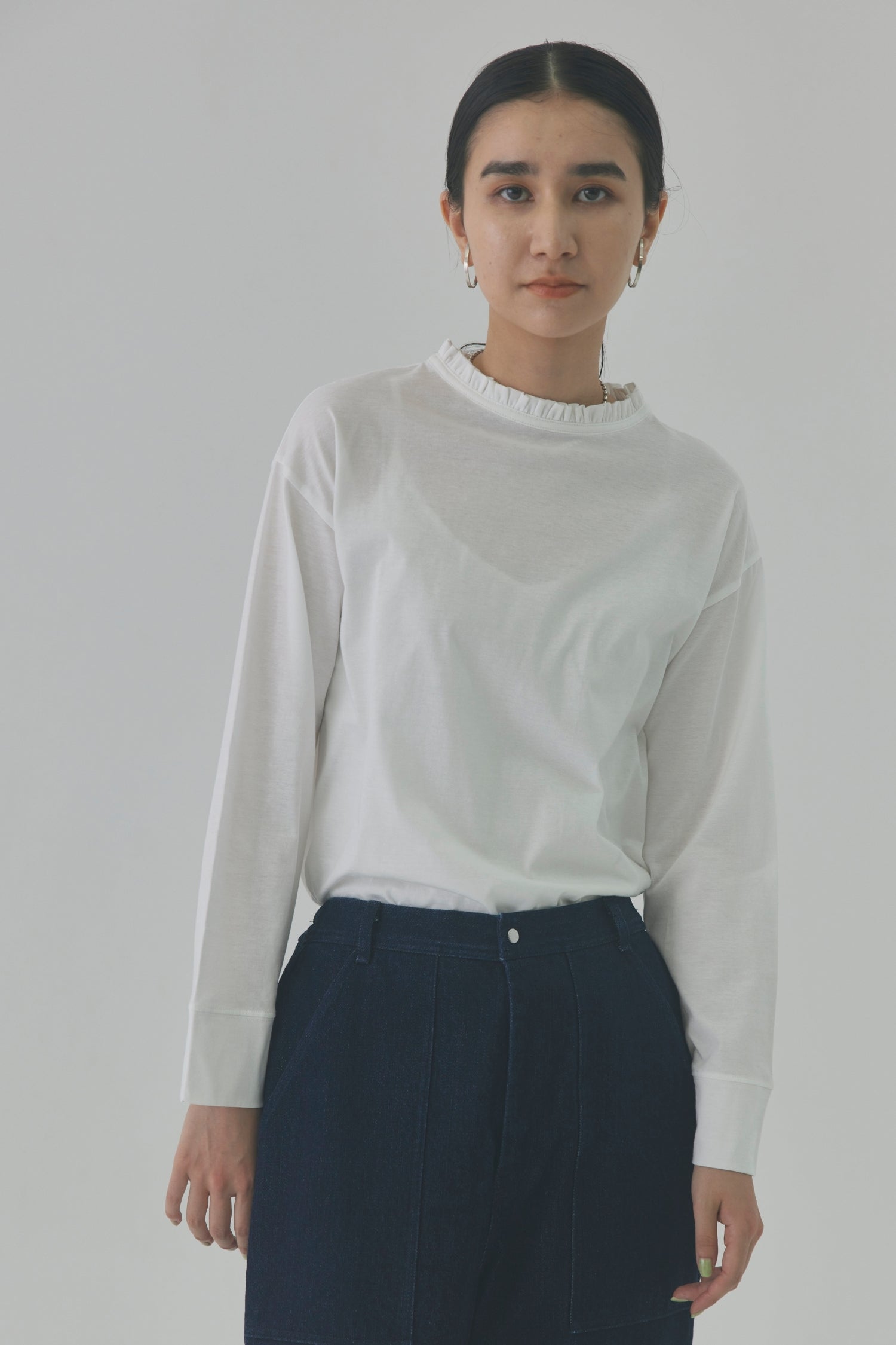 doux bleu　フリル襟カットソー　DB-2411-013