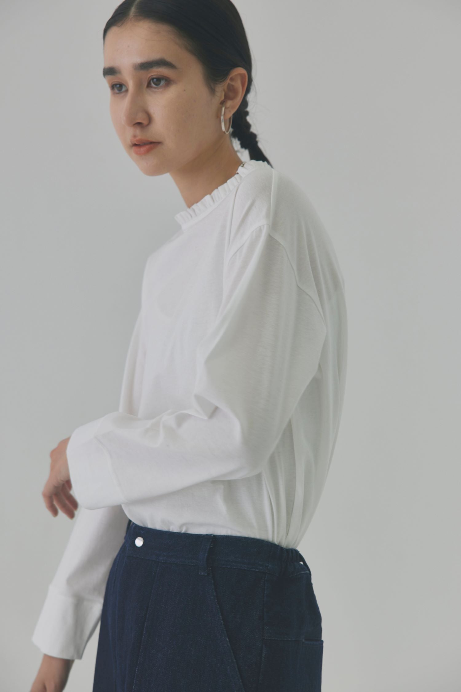 doux bleu　フリル襟カットソー　DB-2411-013