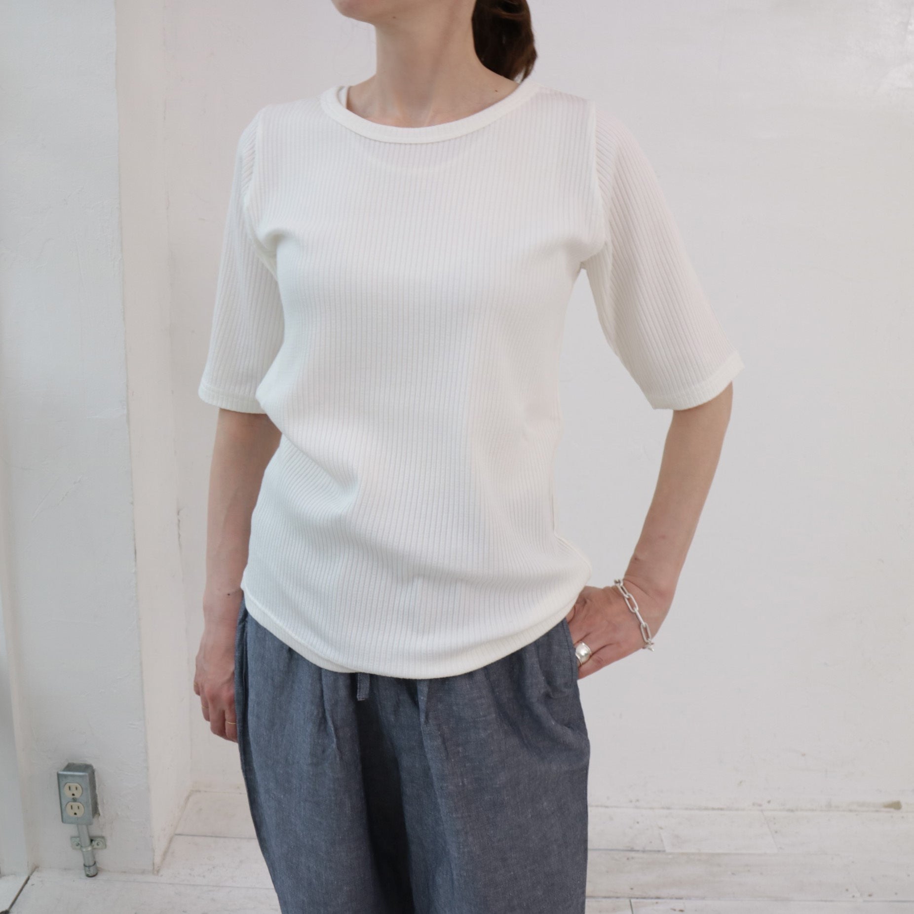 YARRA　リヨセルギャラクシーリブTEE　YR-1421-259