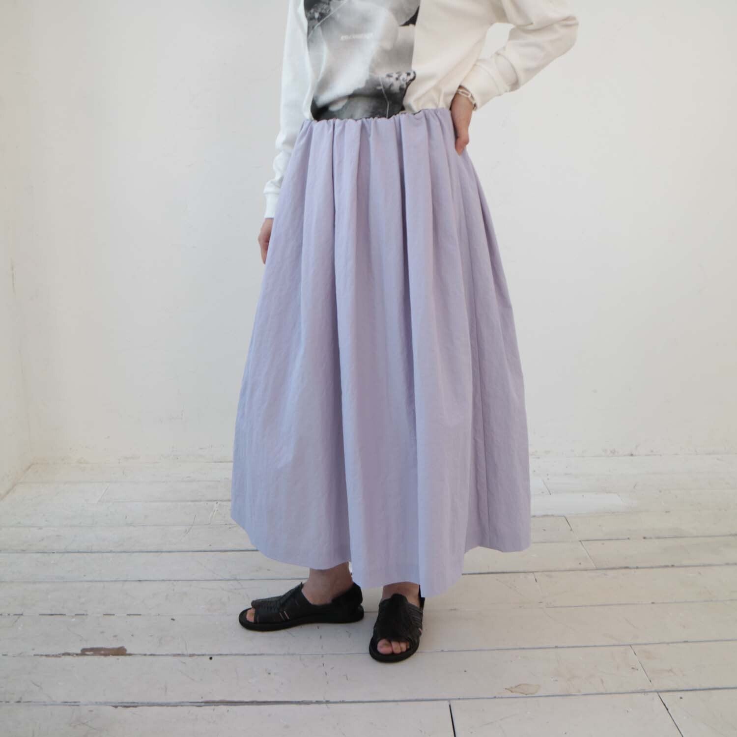 doux bleu　ナイロンフレアスカート　DB-2416-010