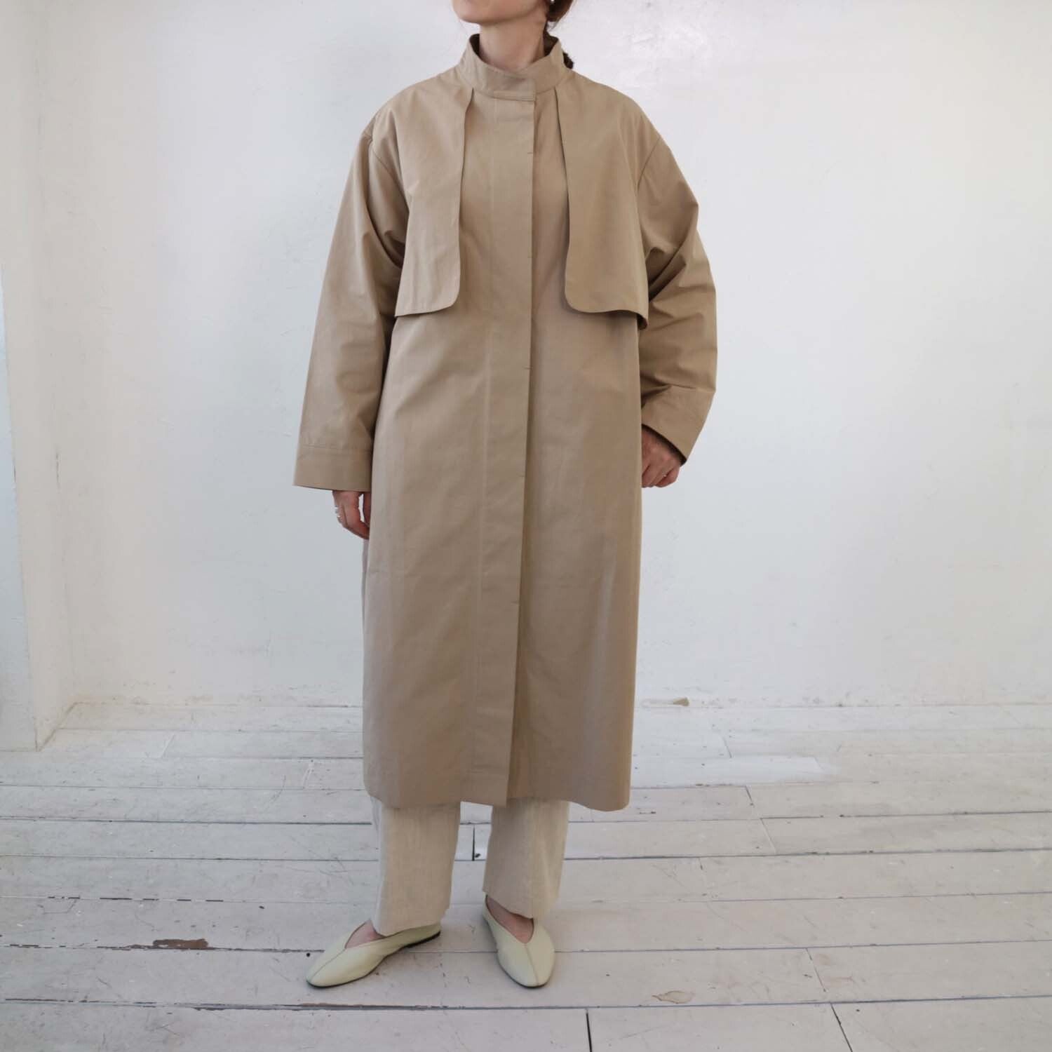 doux bleu　ガンフラップスタンドカラーコート　DB-2417-011