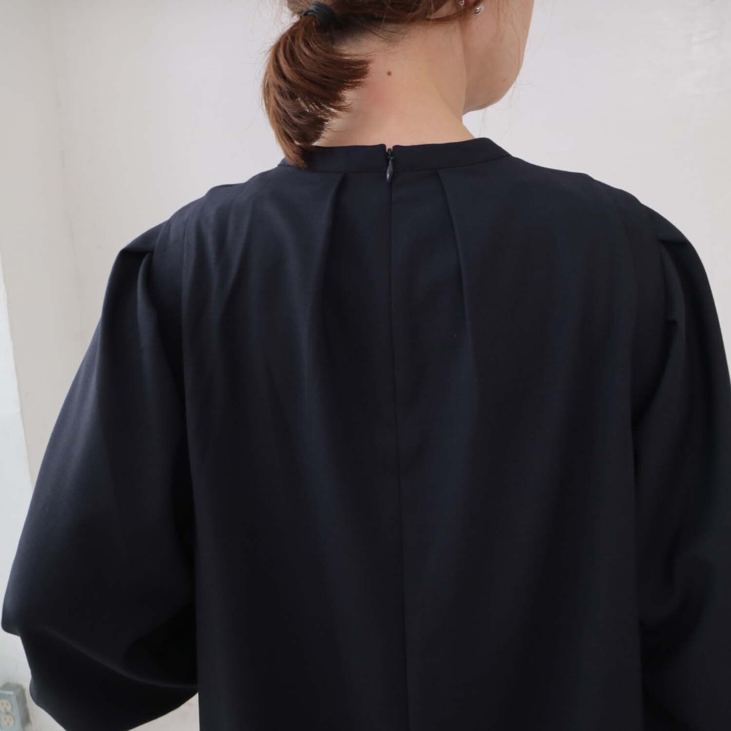 doux bleu　スタンドカラーAラインワンピース　DB-2414-004