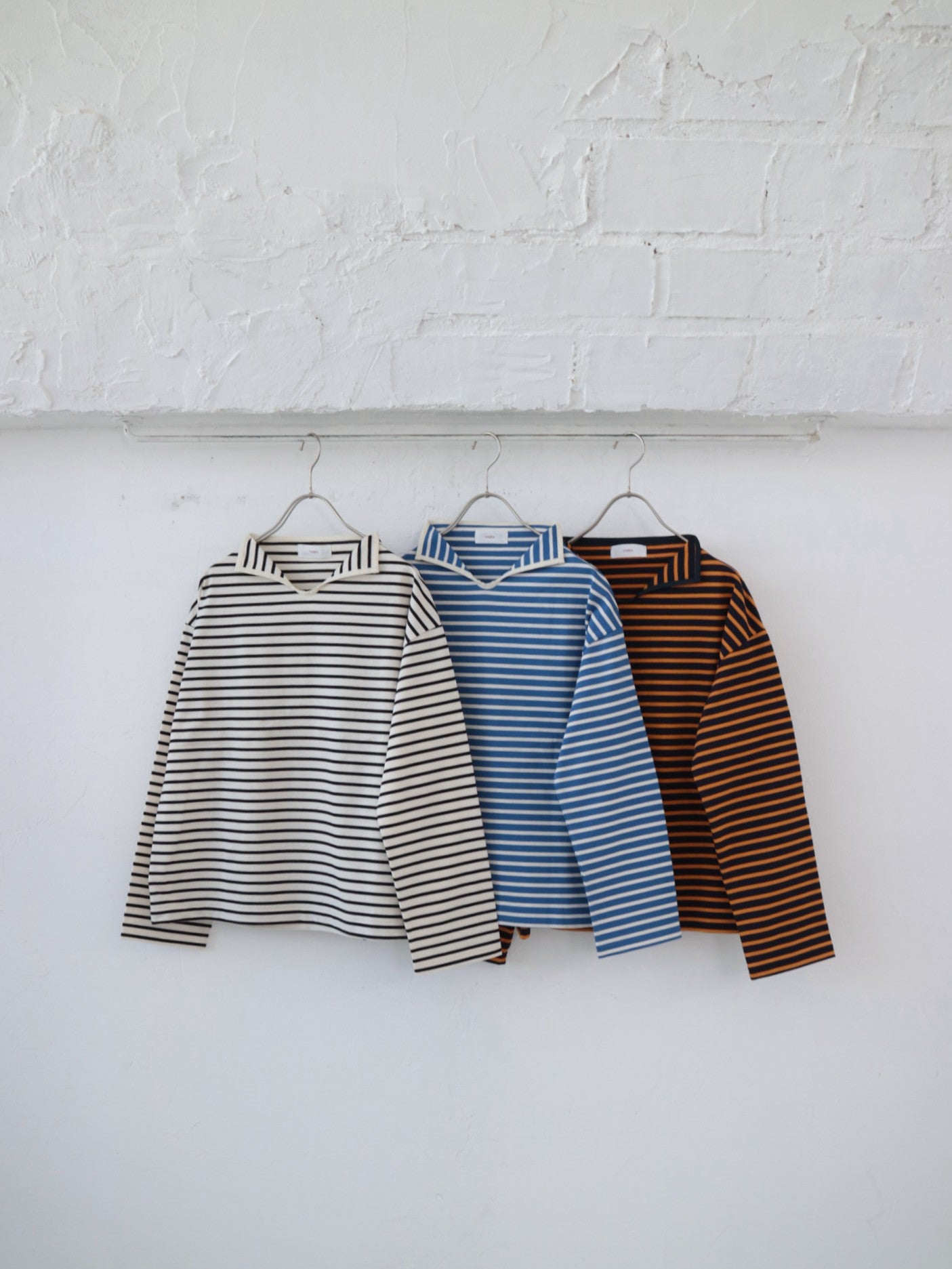 YARRA　ロールカラーボーダーカットソー　YR-1611-219