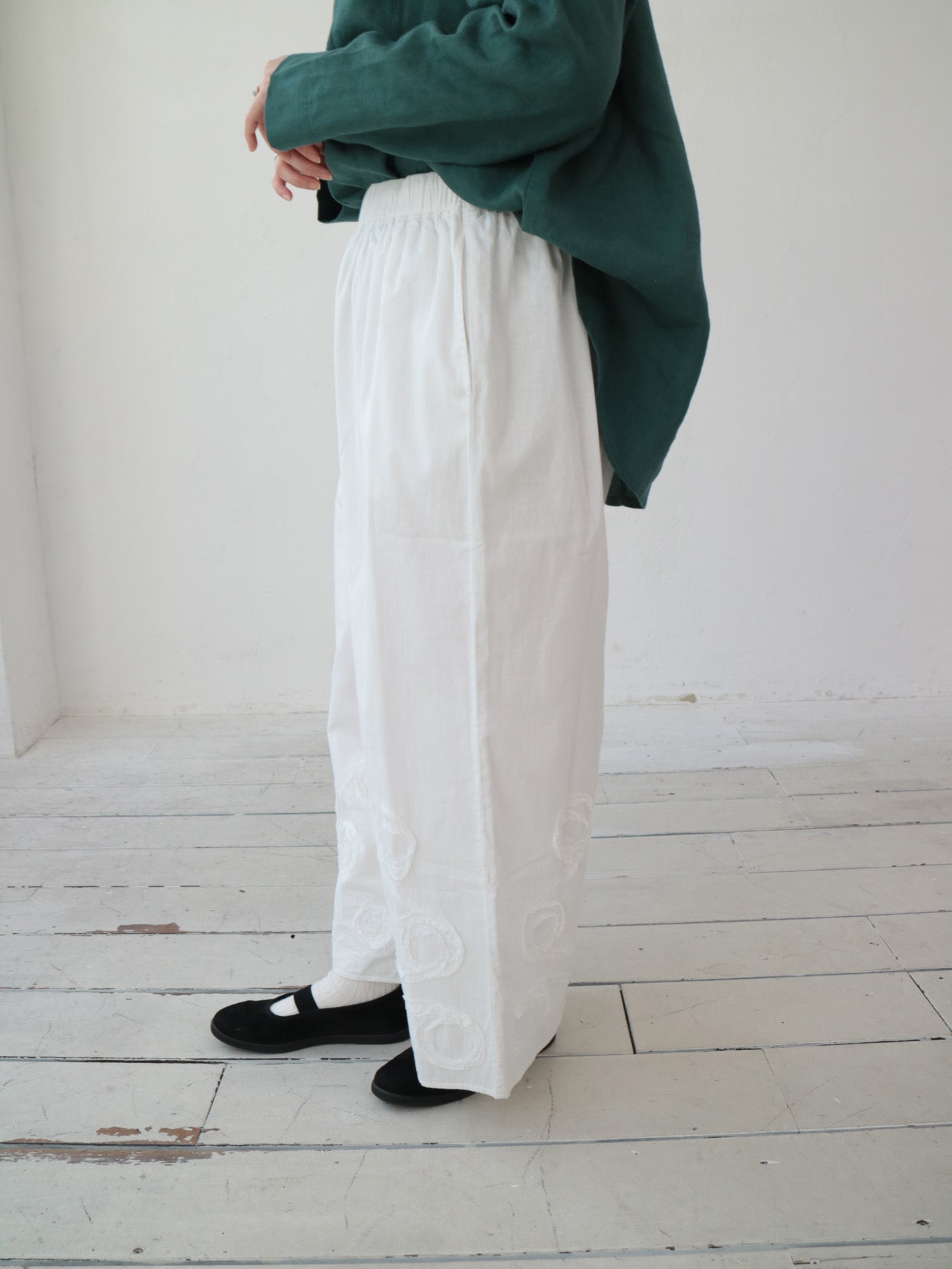 YARRA　INDIAドットテープ刺繍パンツ　YR-1545-209