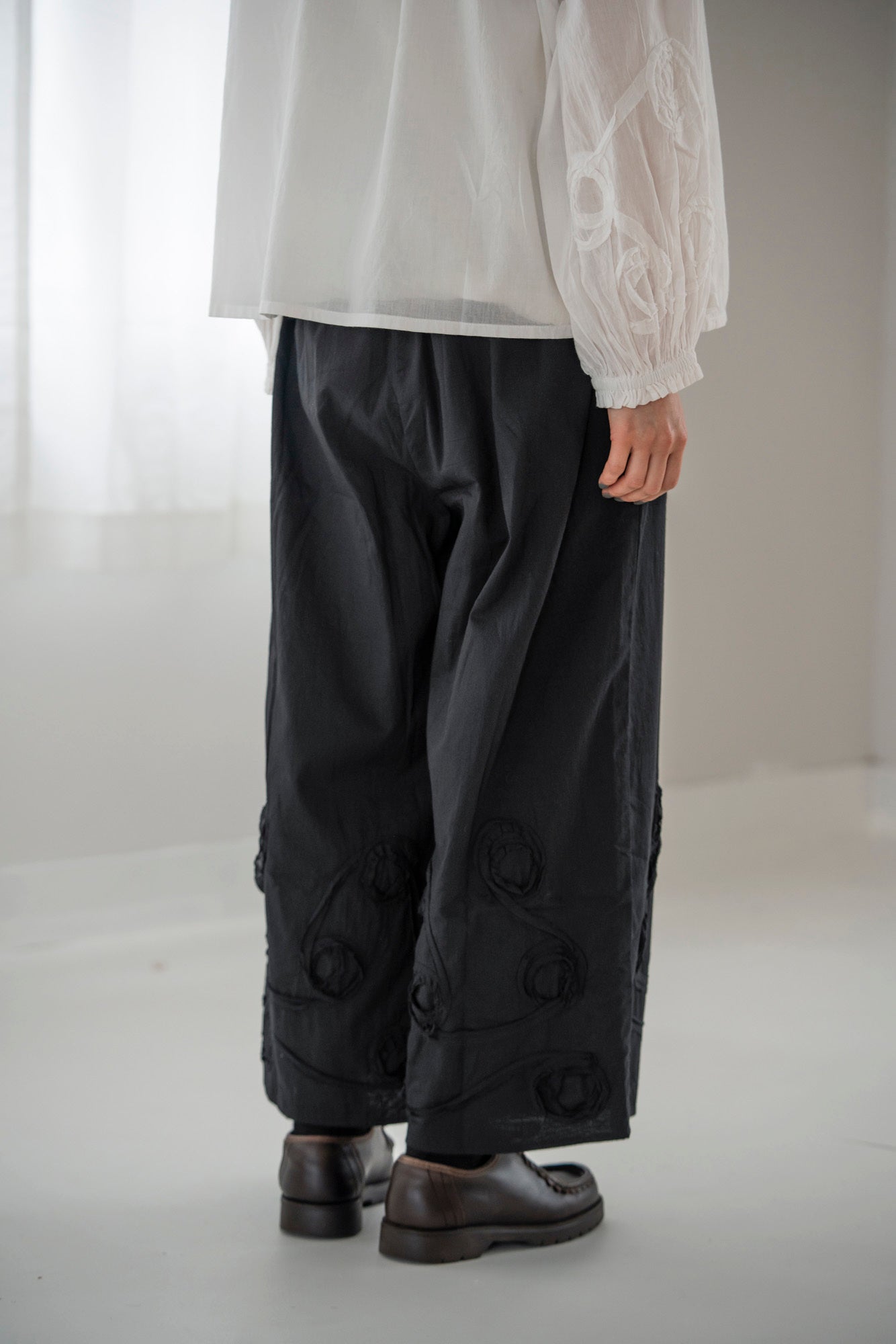 YARRA　INDIAドットテープ刺繍パンツ　YR-1545-209