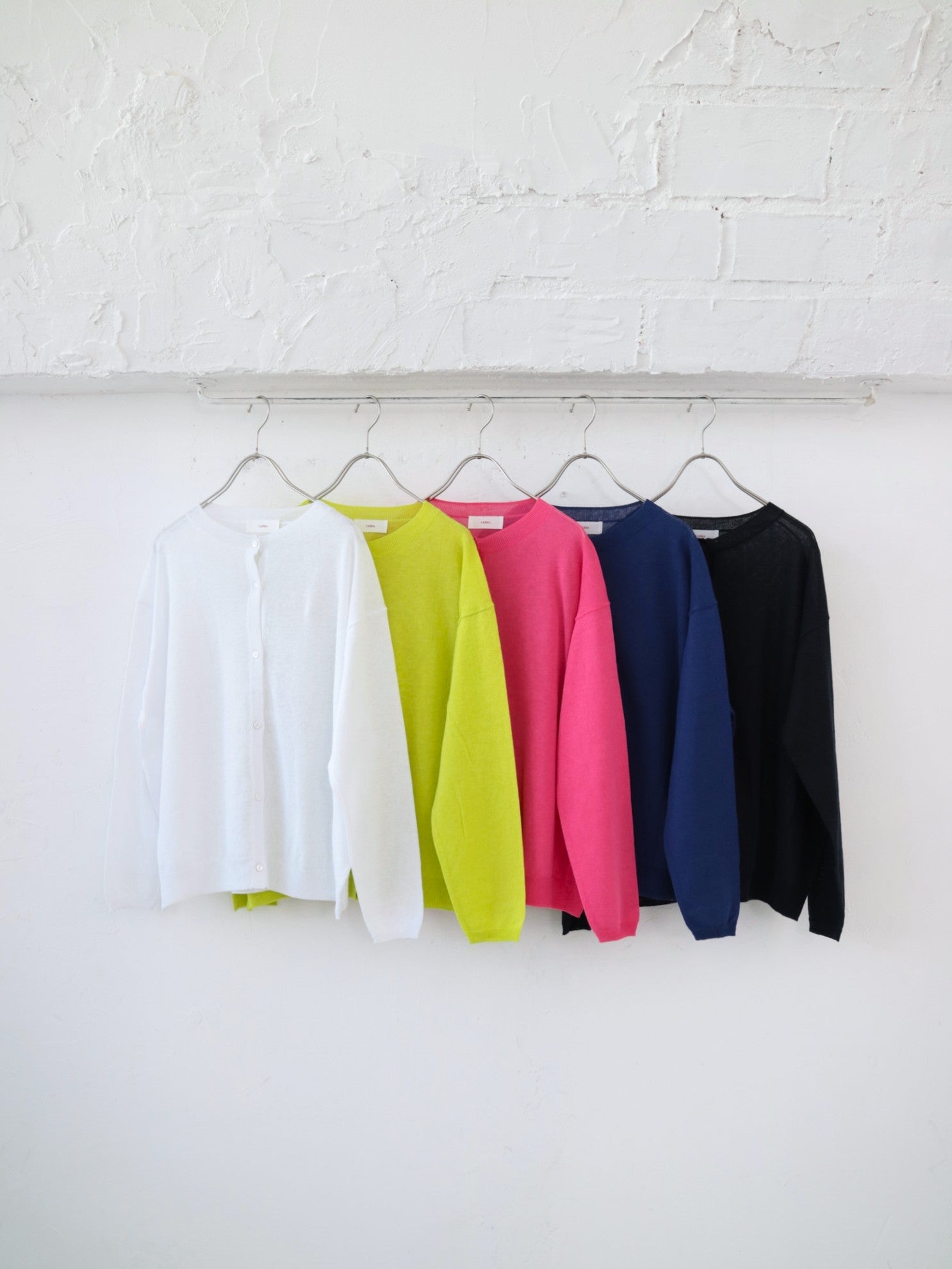 YARRA　麻混クルーネックカーディガン　YR-1612-238