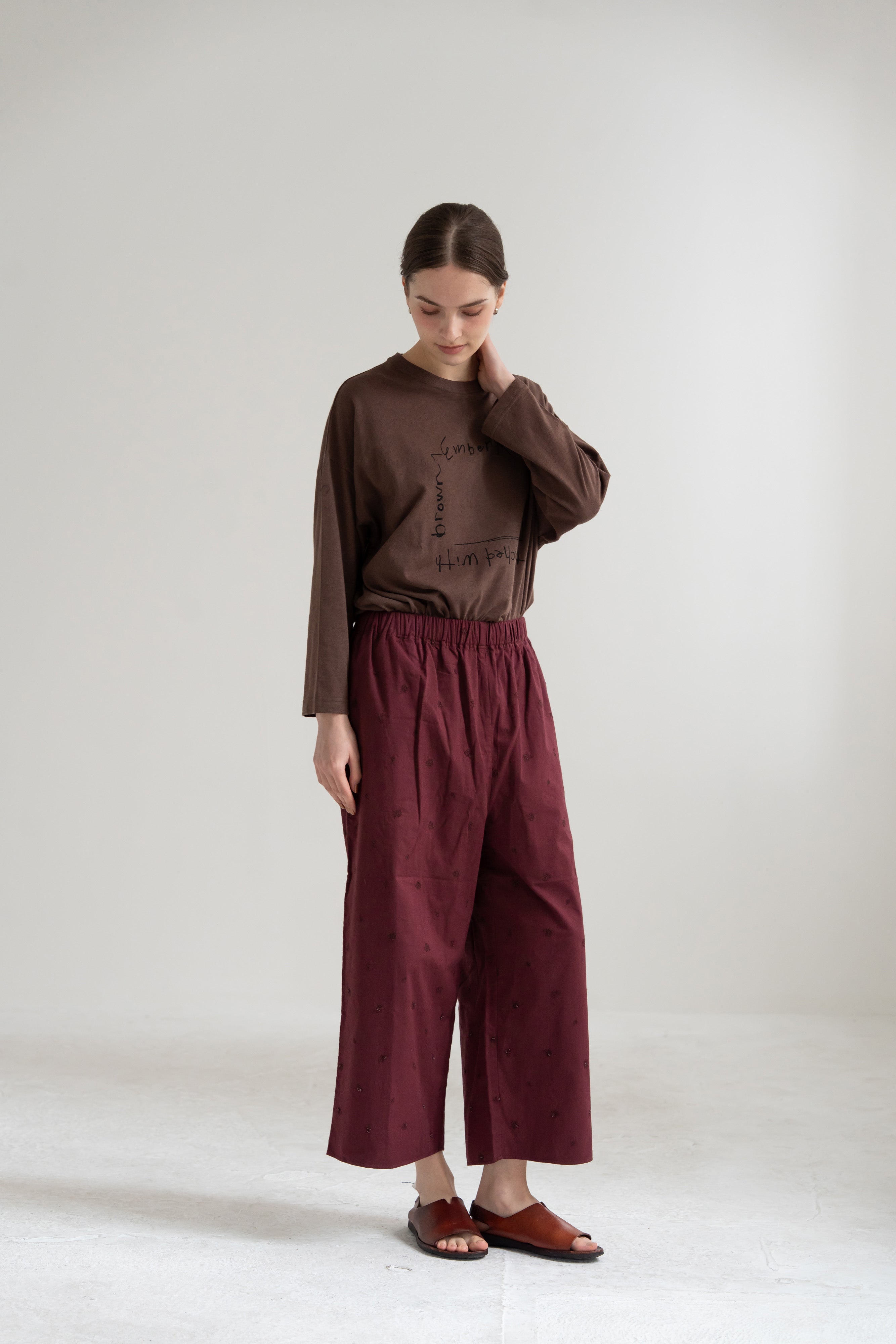 YARRA　INDIAビーズ刺繍パンツ　YR-1645-213