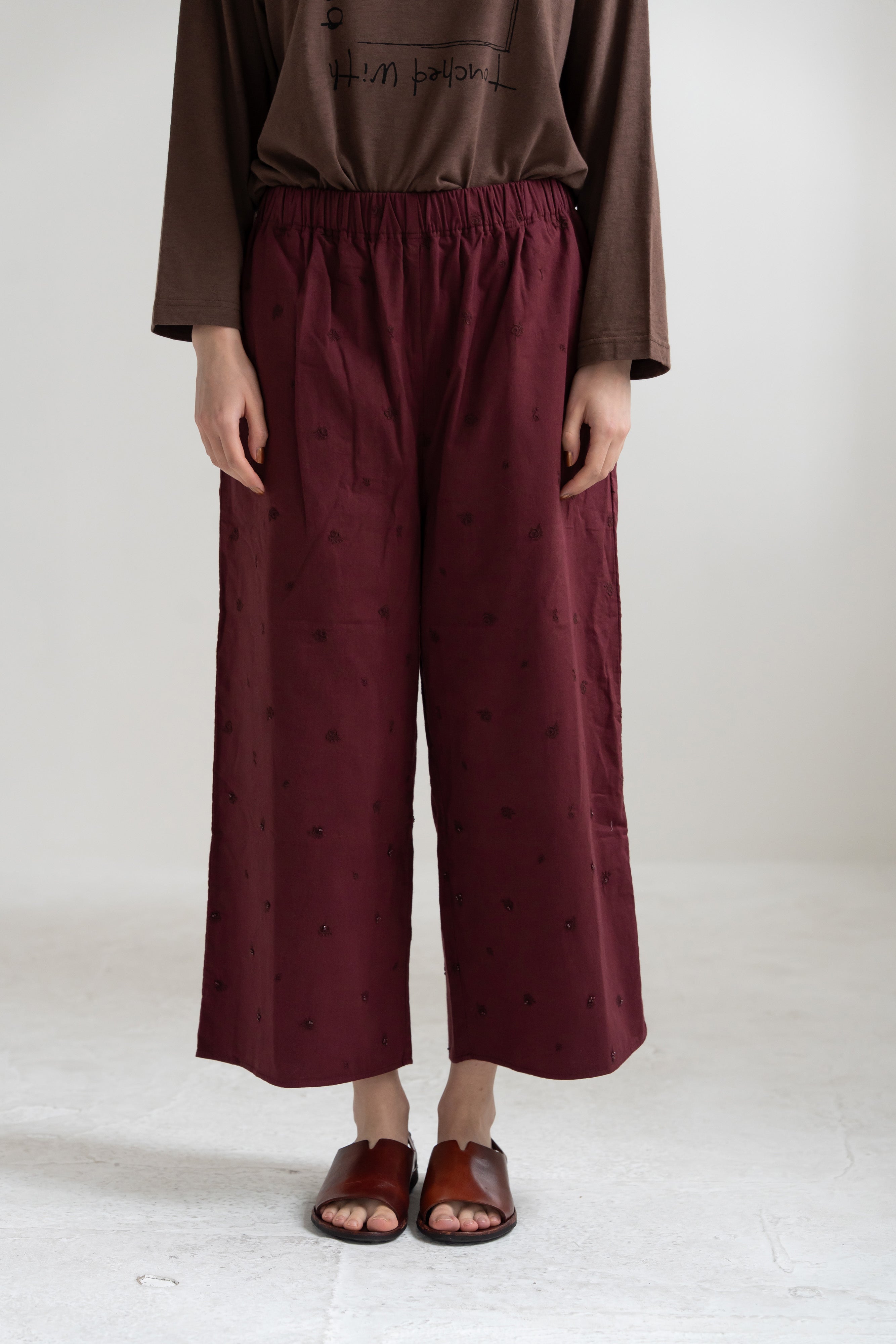 YARRA　INDIAビーズ刺繍パンツ　YR-1645-213