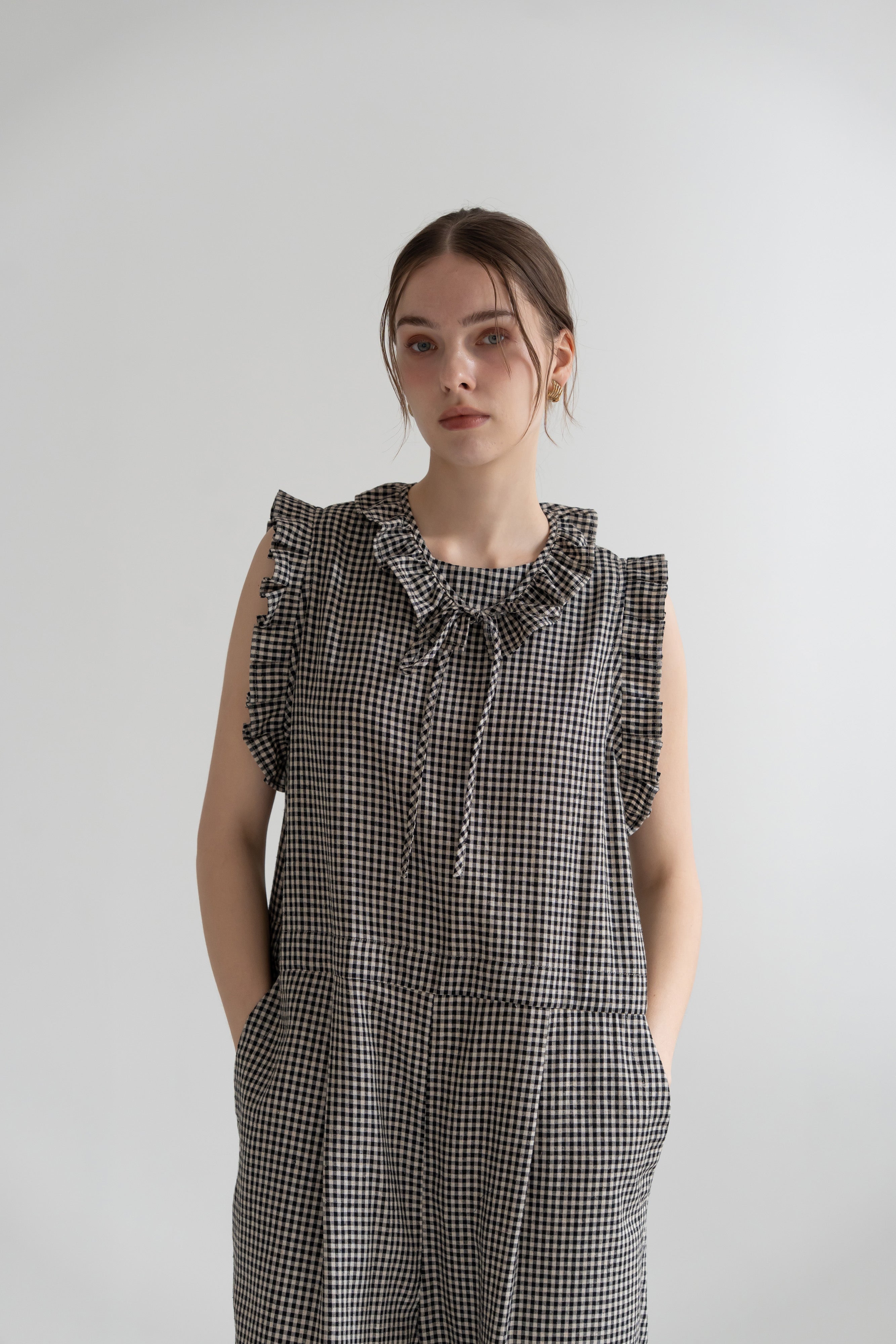 【予約販売】amiｘYARRA ストール付きフリルサロペット　YR-1624-313