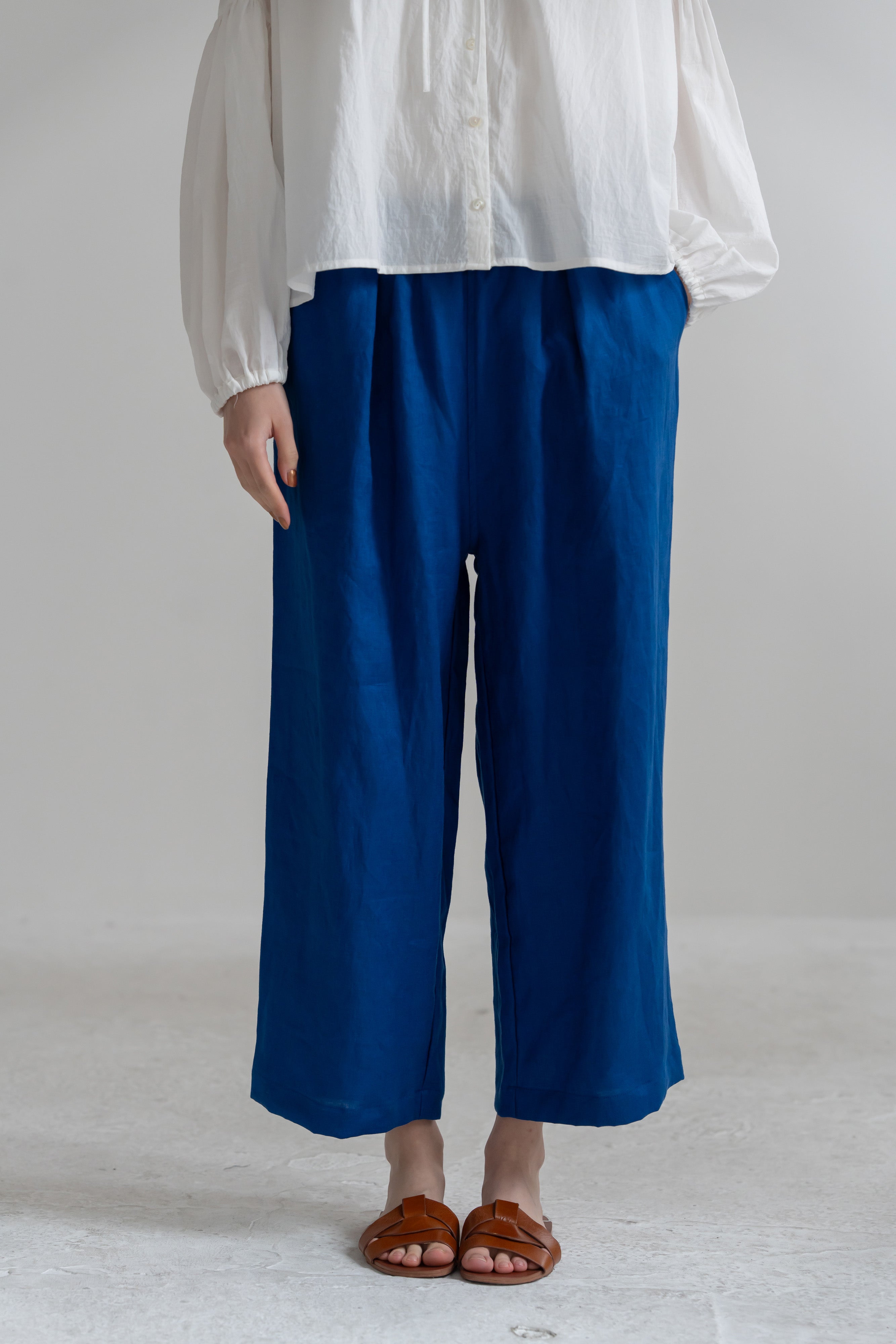 YARRA　リネン8分丈パンツ　YR-1633-315