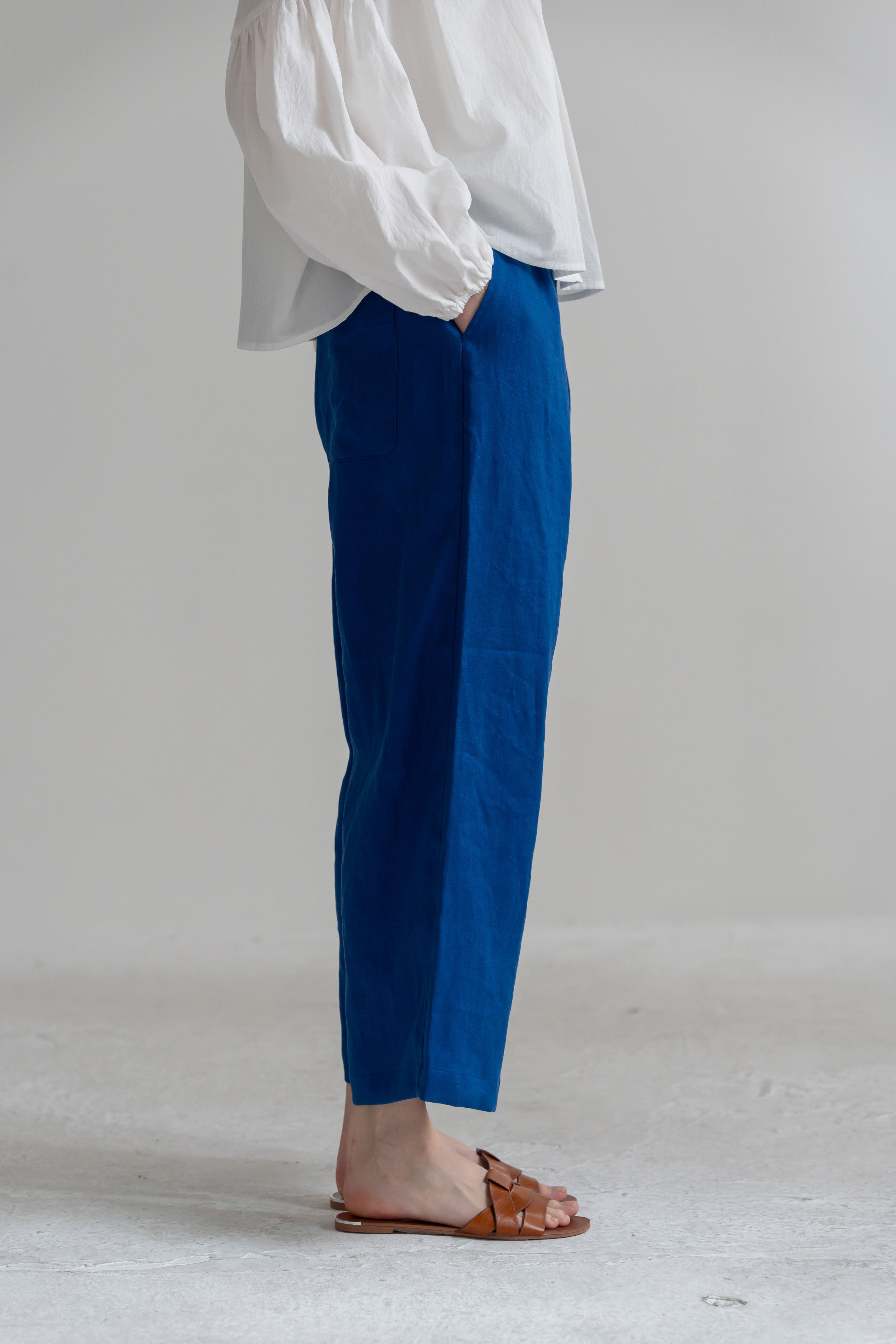YARRA　リネン8分丈パンツ　YR-1633-315