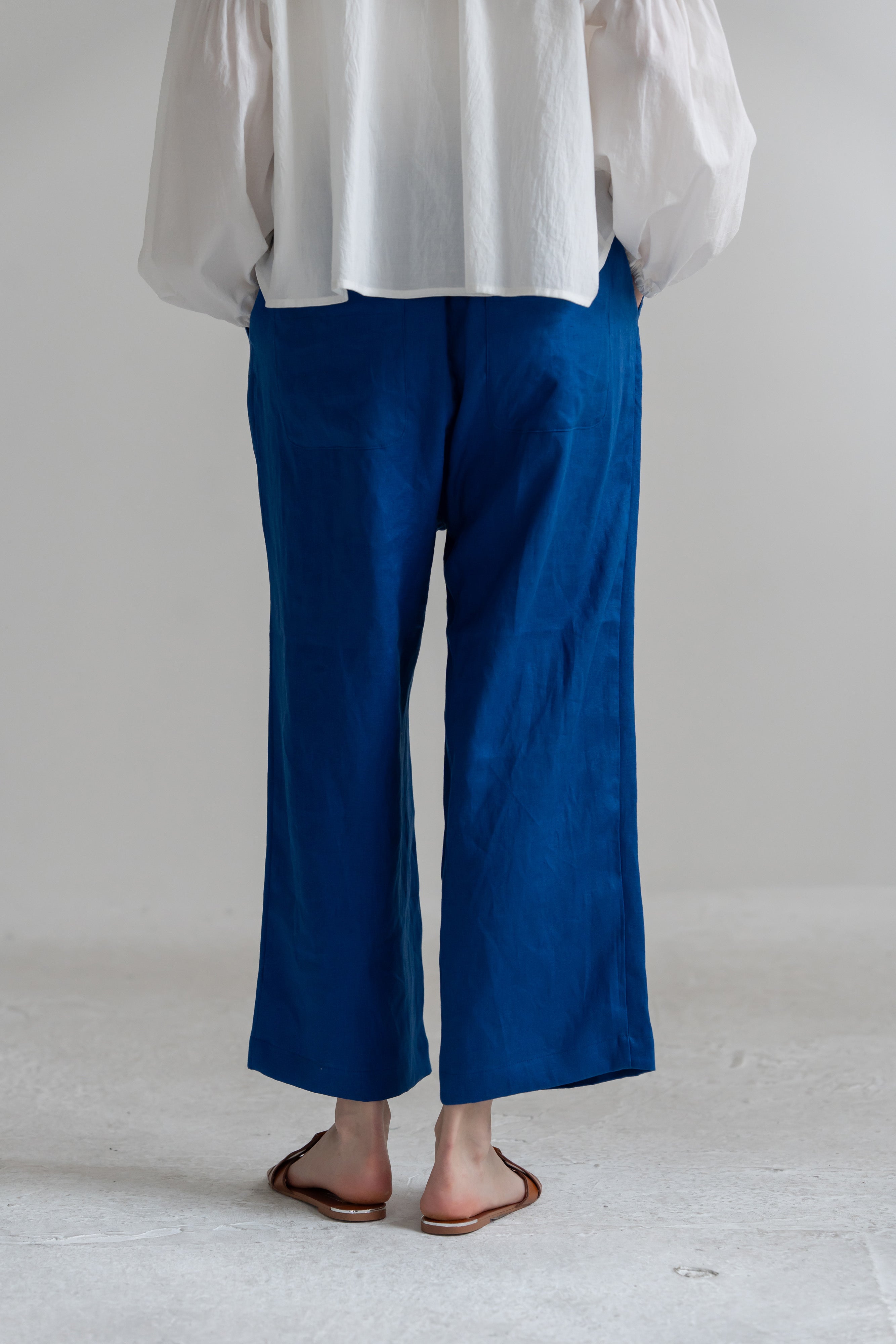 YARRA リネン8分丈パンツ YR-1633-315