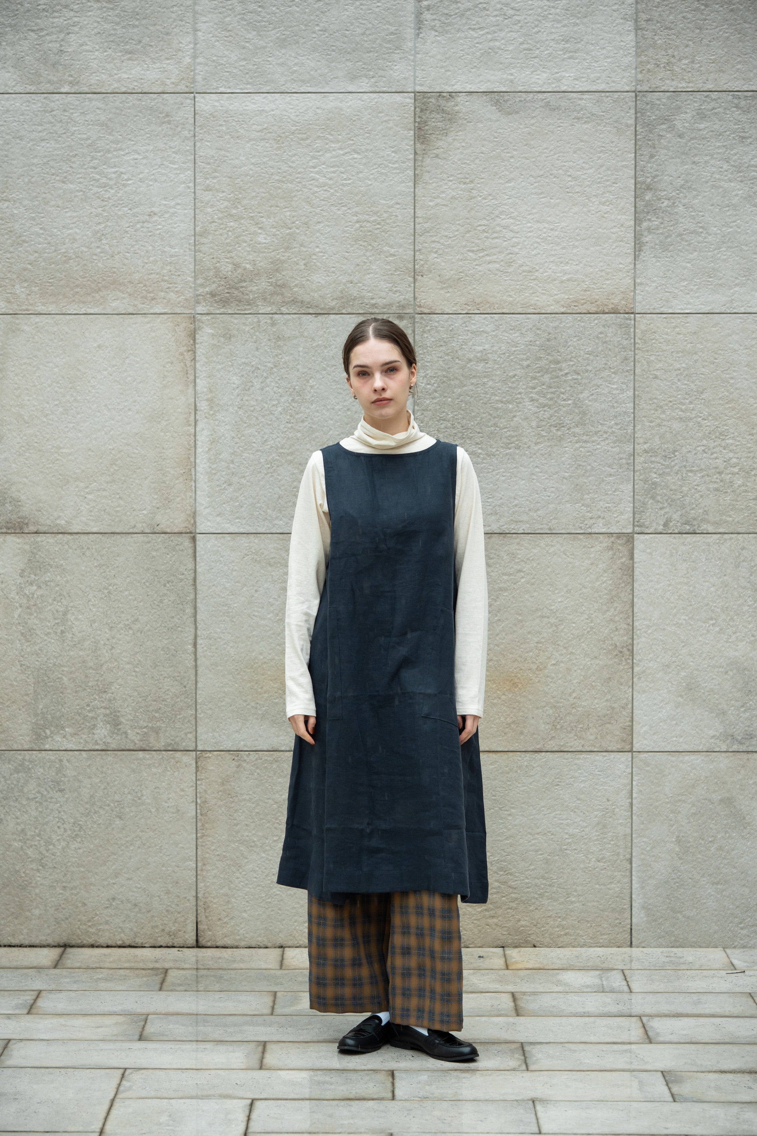 YARRA　オンブレチェックワイドパンツ　YR-1645-218