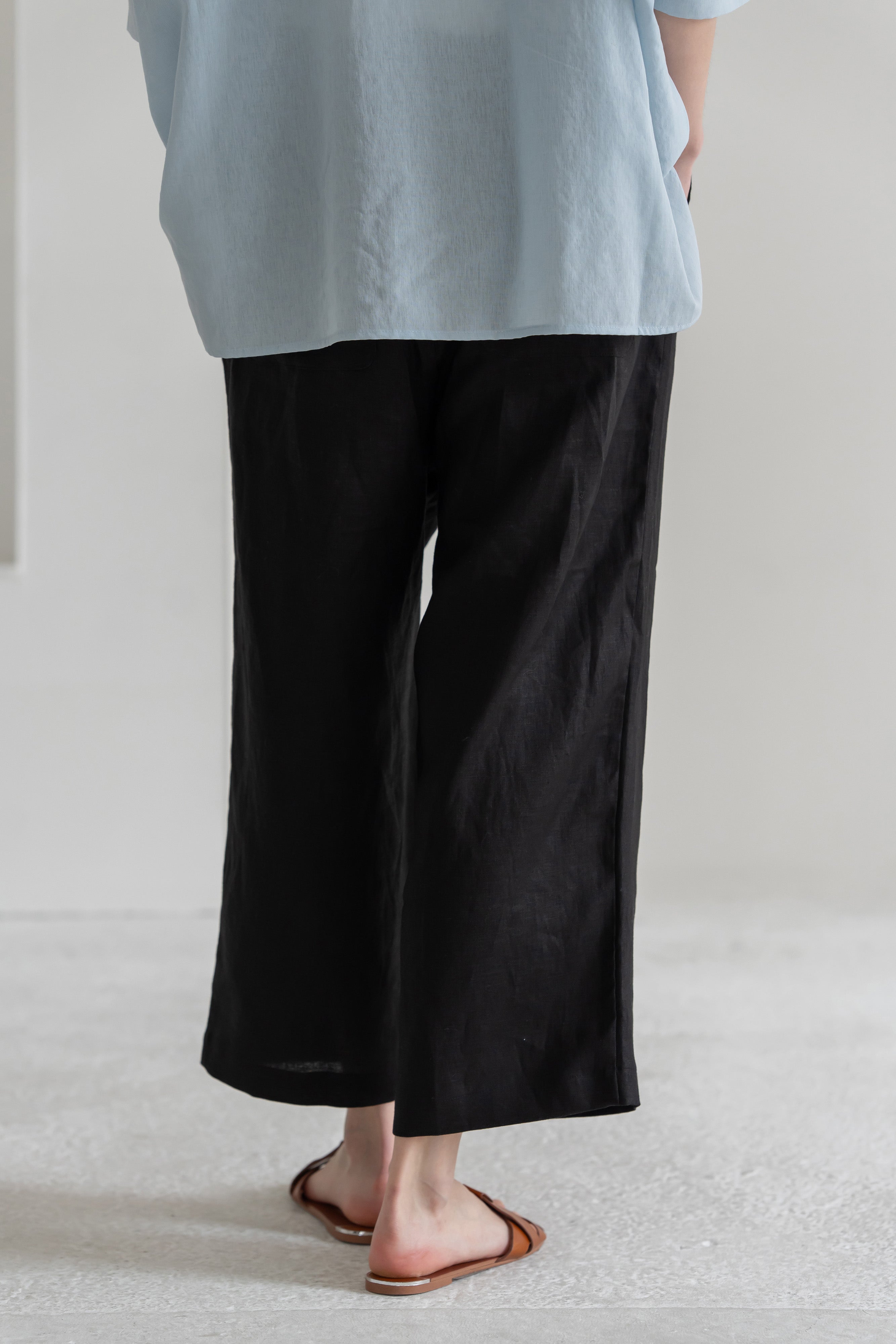 YARRA リネン8分丈パンツ YR-1633-315