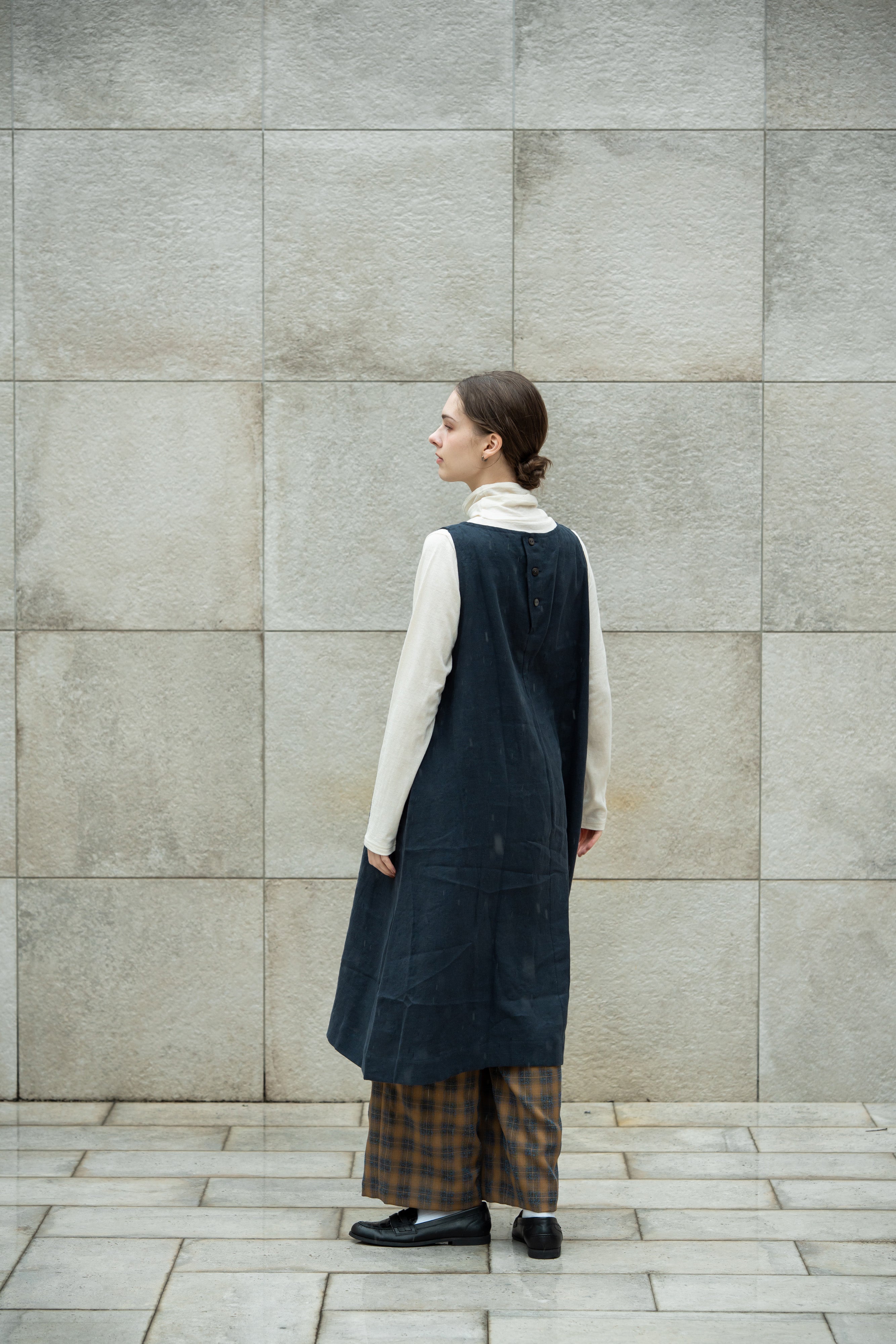 YARRA　オンブレチェックワイドパンツ　YR-1645-218