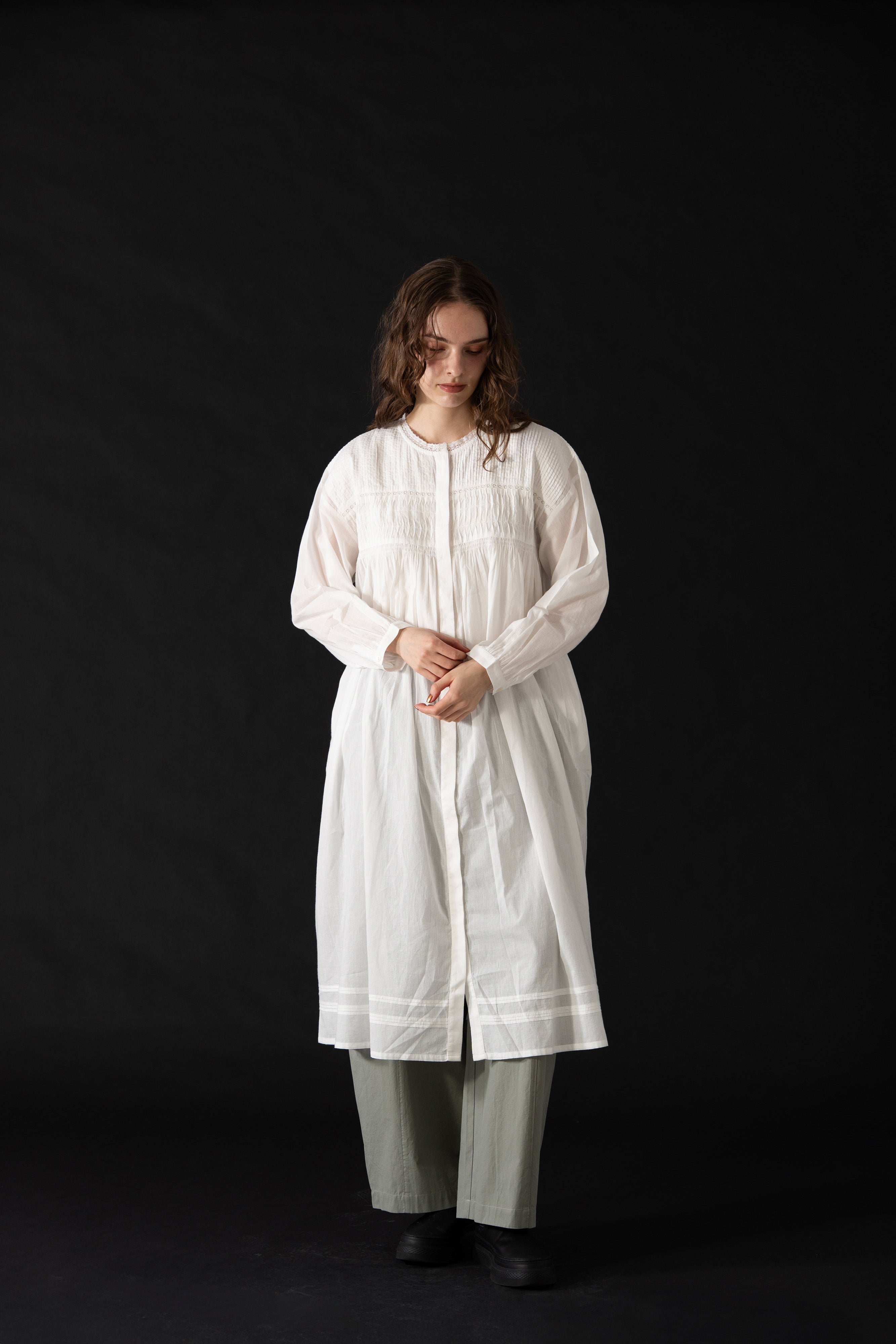 YARRA　INDIAピンタックレースワンピース　YR-1644-210