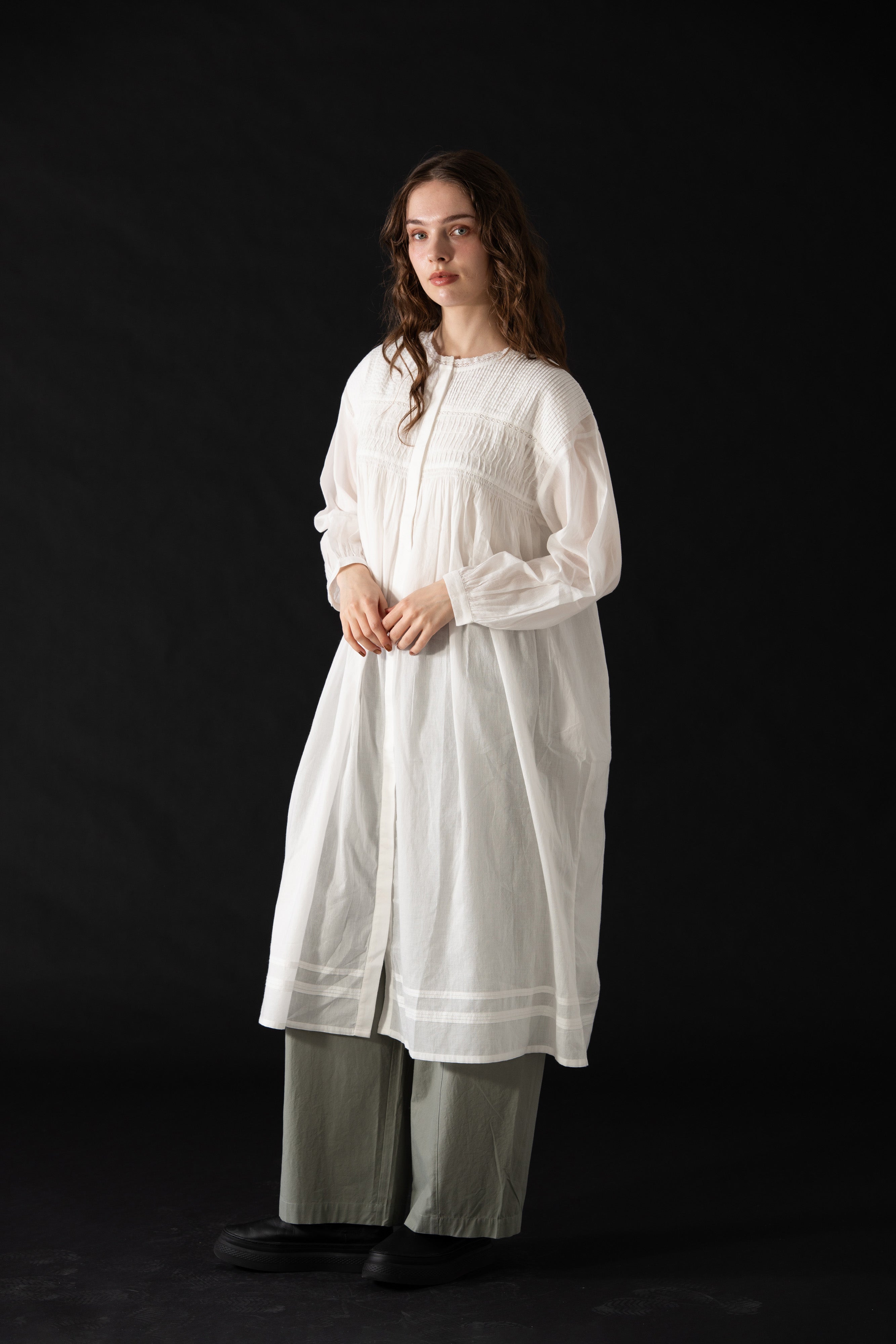 YARRA　INDIAピンタックレースワンピース　YR-1644-210