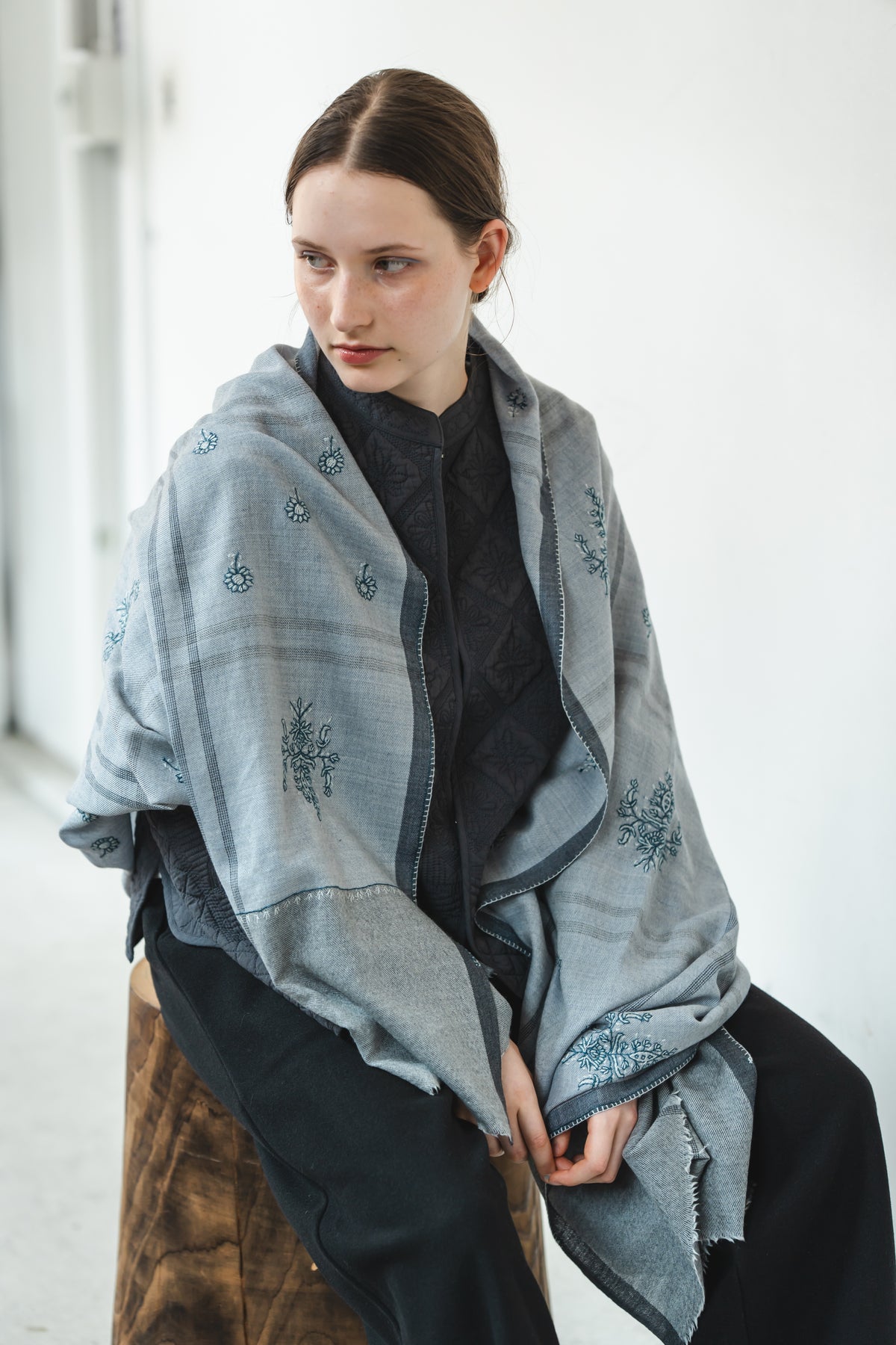 INDIA ウール×シルクストール