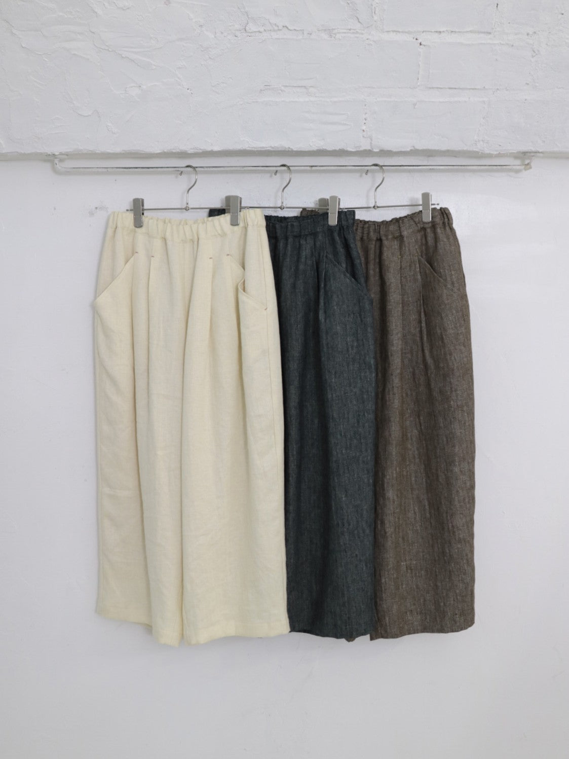 YARRA　綿麻デザインタックパンツ　YR-1555-266