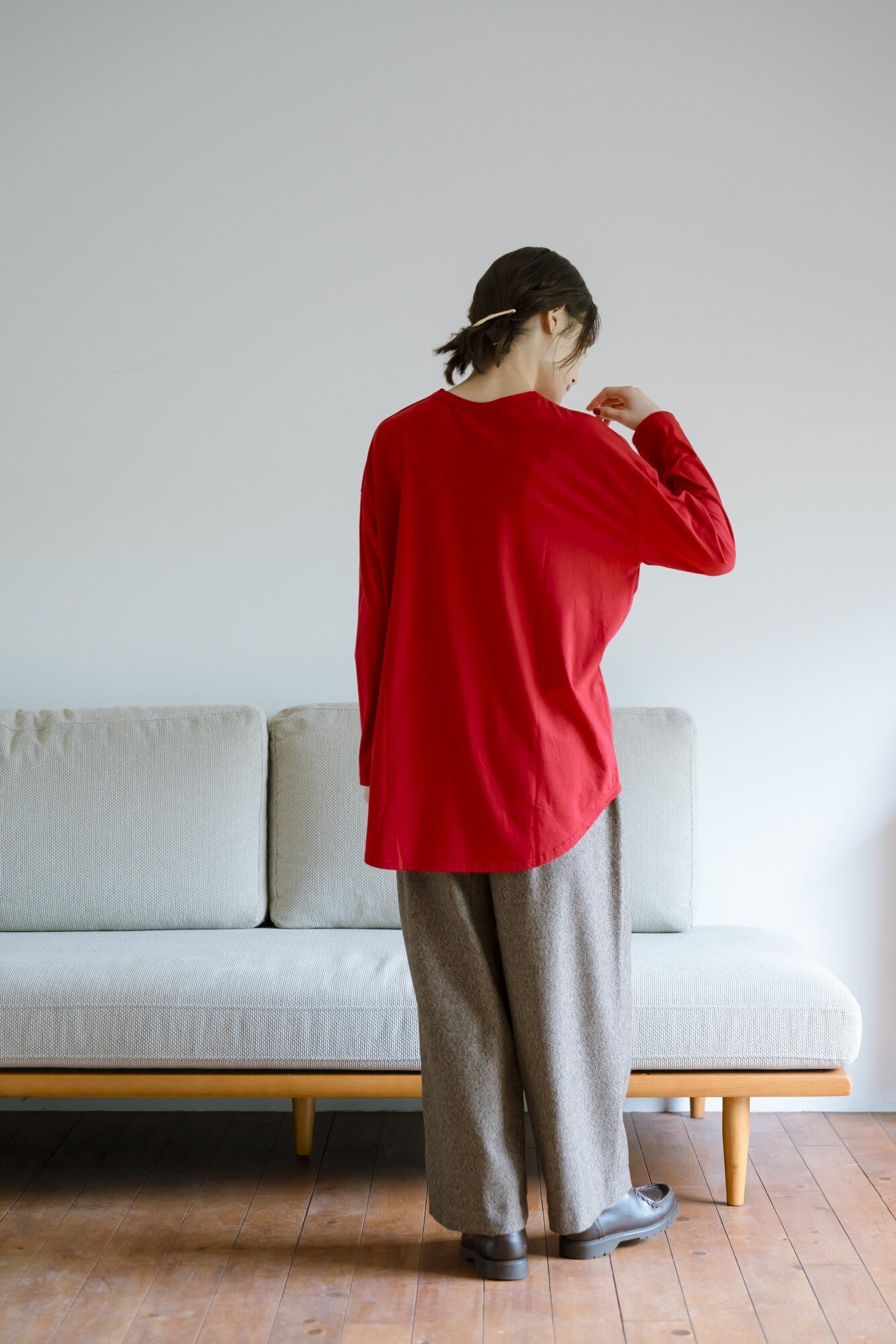 YARRA　ナチュラルソフト天竺ロングカットソー　YR-1551-284