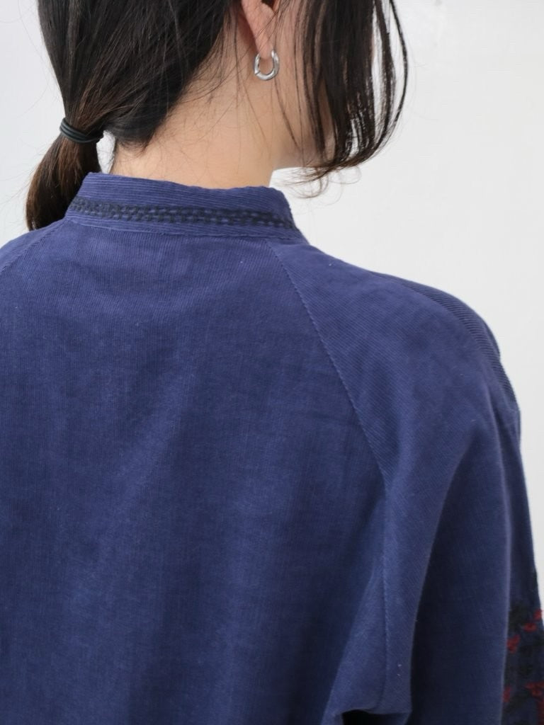 YARRA　INDIA刺繍コーデュロイブラウス　YR-1553-268