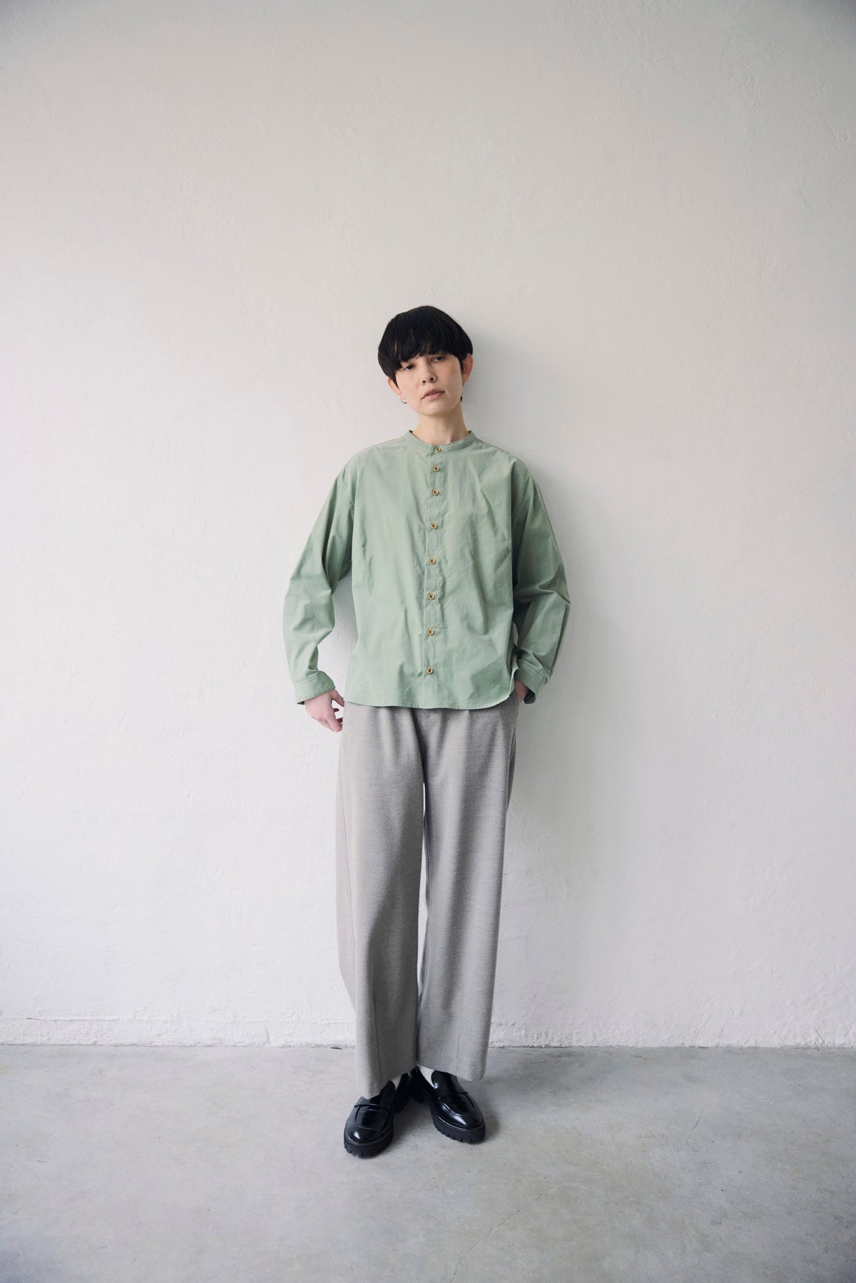 YARRA NEU　MICRO WALE コーデュロイシャツ　NU-5653-436