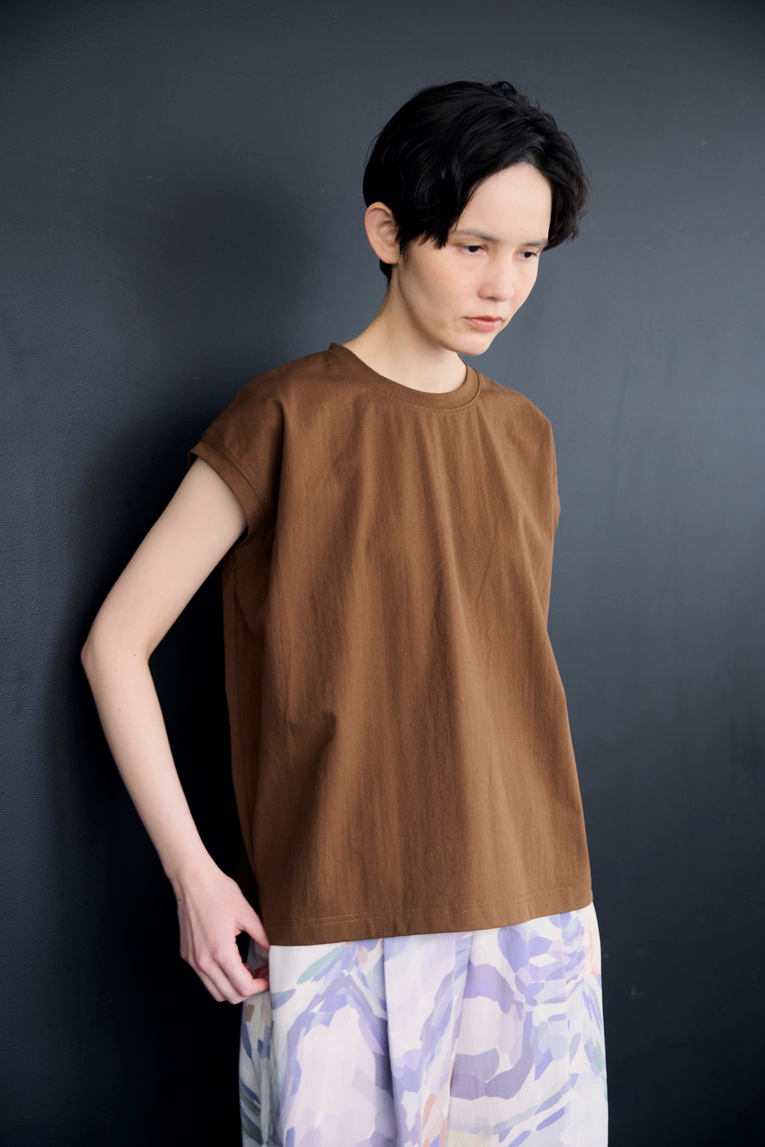 YARRA NEU　綿ポリフレンチスリーブカットソー　NU-5641-401